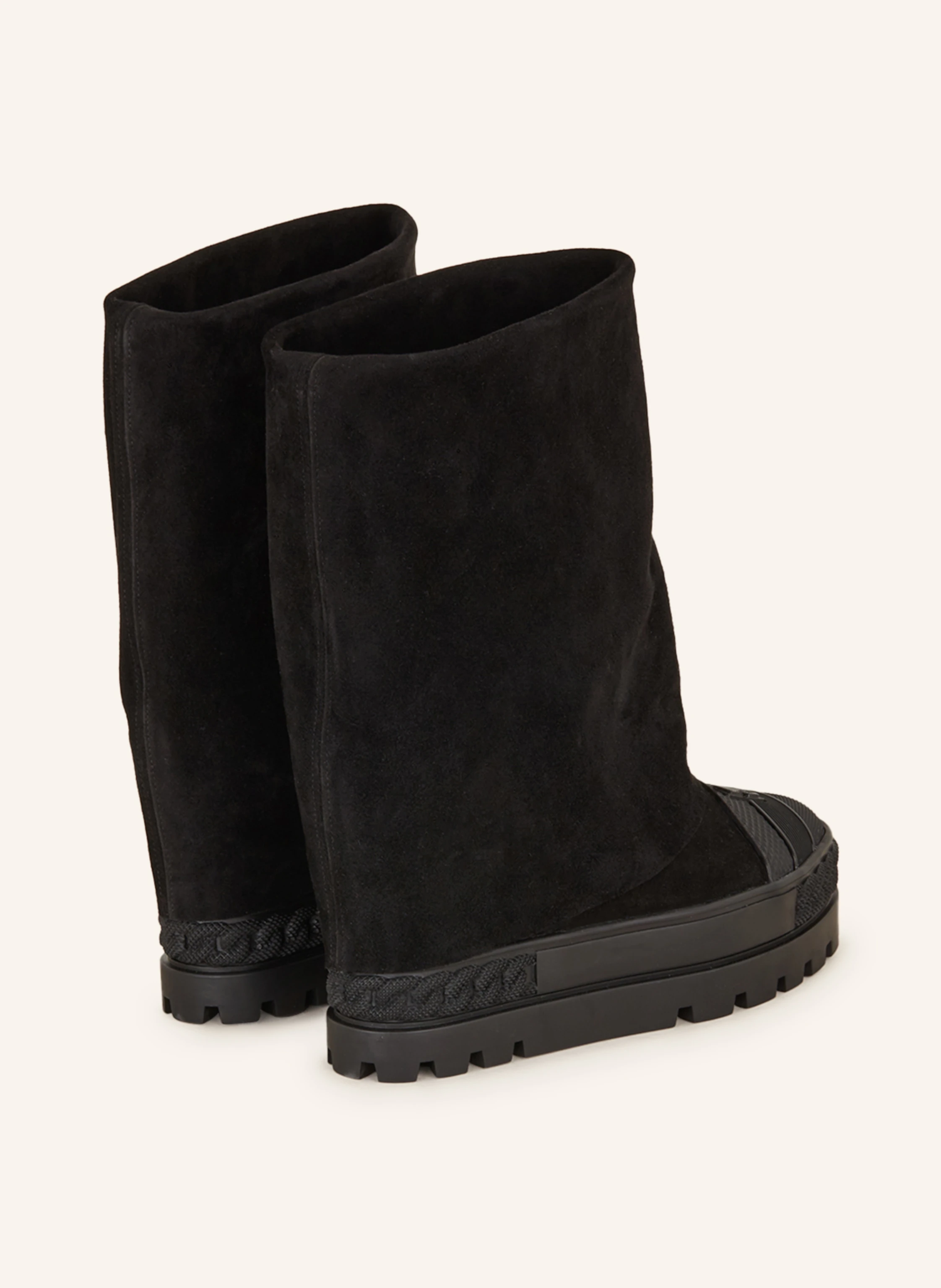 CASADEI Platform boots GINNICA in black
