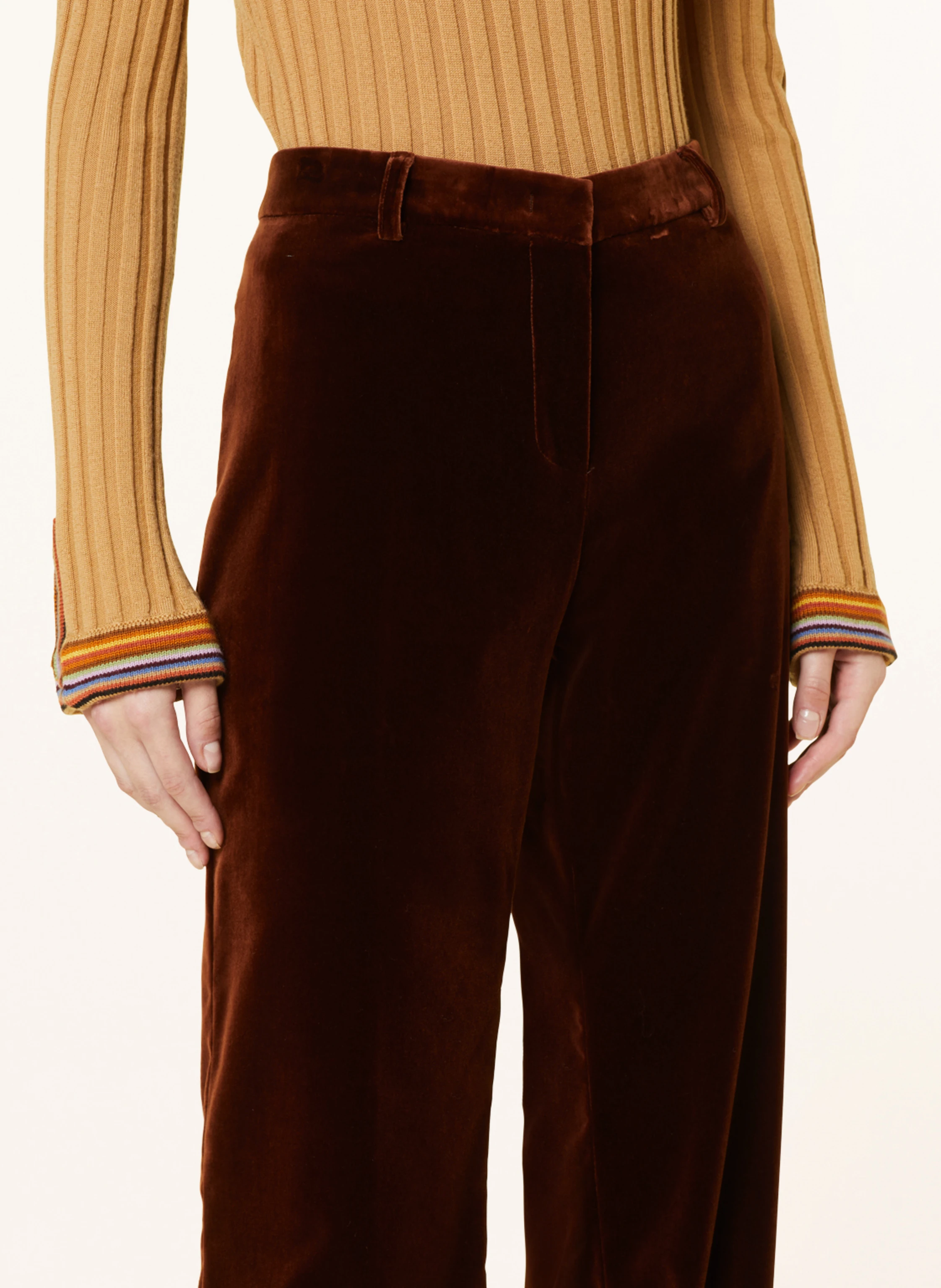 パンツ ETRO Brown Velvet Pant ETRO Velvet pants in brown