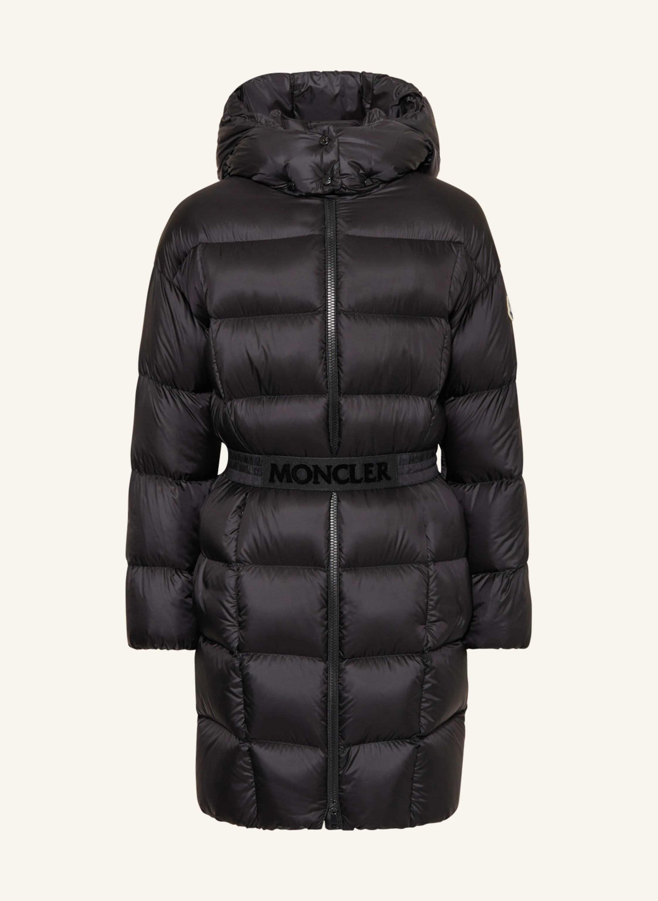 MONCLER enfant CAILLE down coat with detachable hood in black