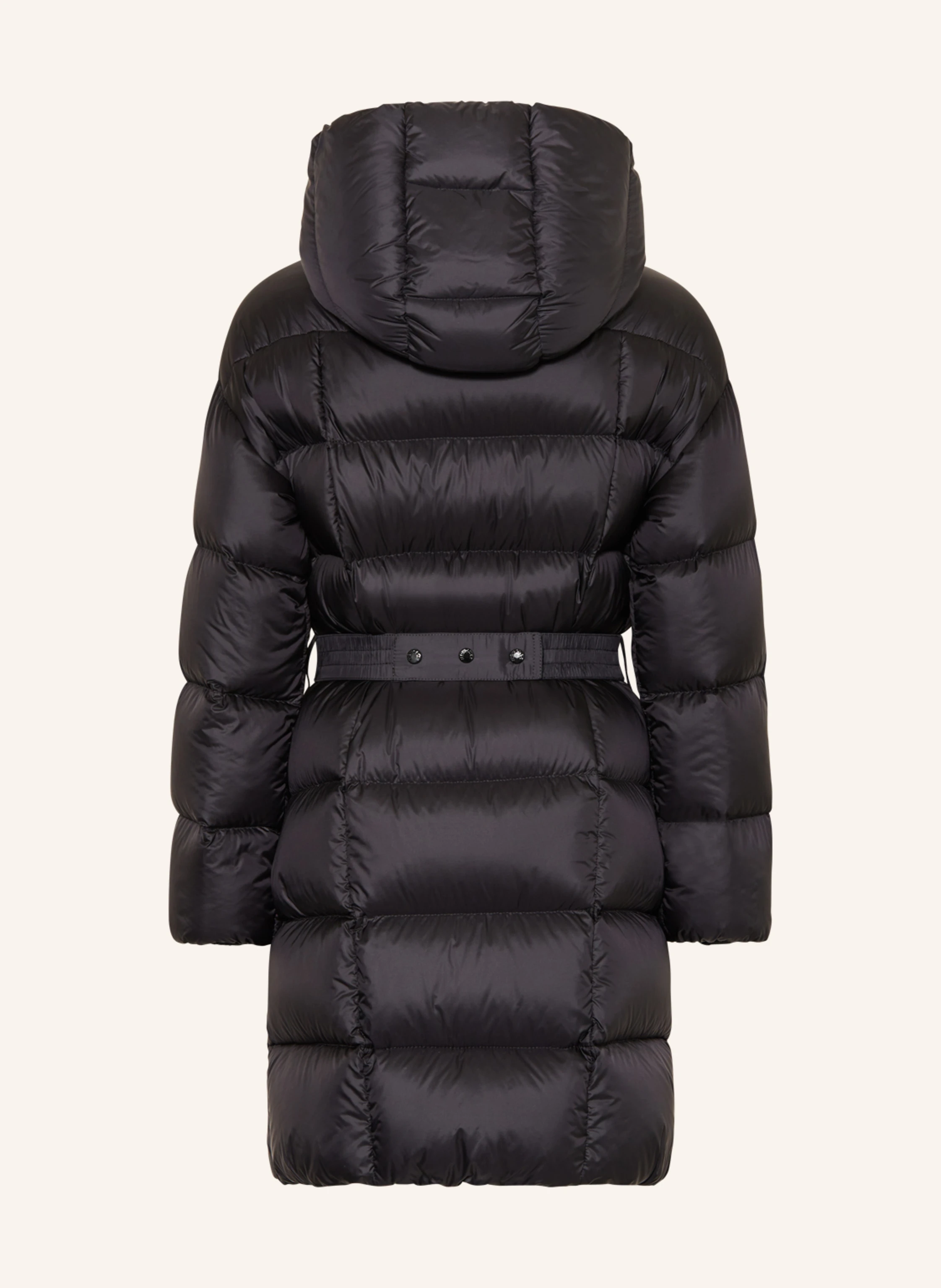 MONCLER enfant Manteau en duvet CAILLE avec capuche amovible en noir