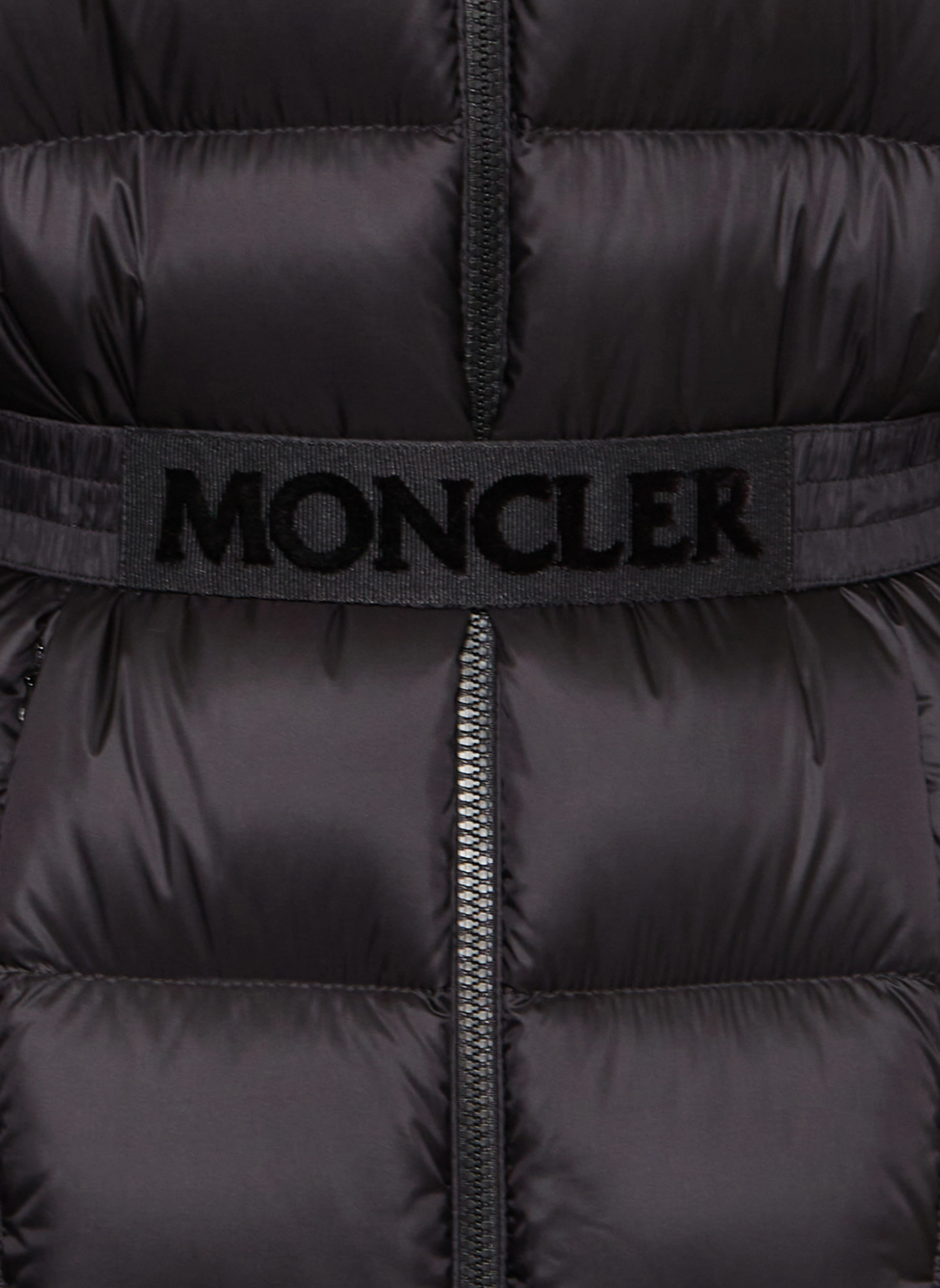 MONCLER enfant Daunenmantel CAILLE mit abnehmbarer Kapuze in schwarz