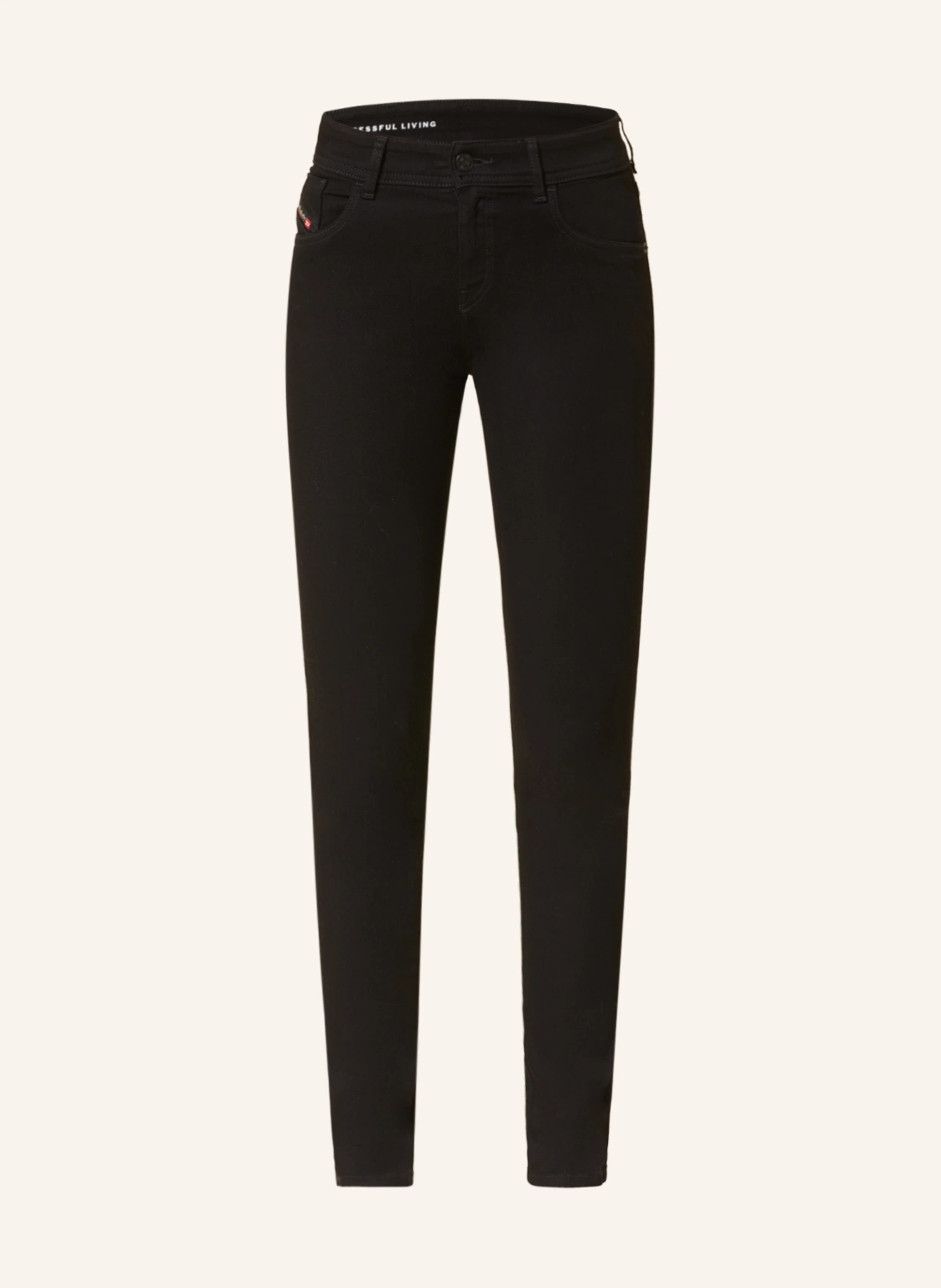 DIESEL Skinny jeans 2017 SLANDY: SVART