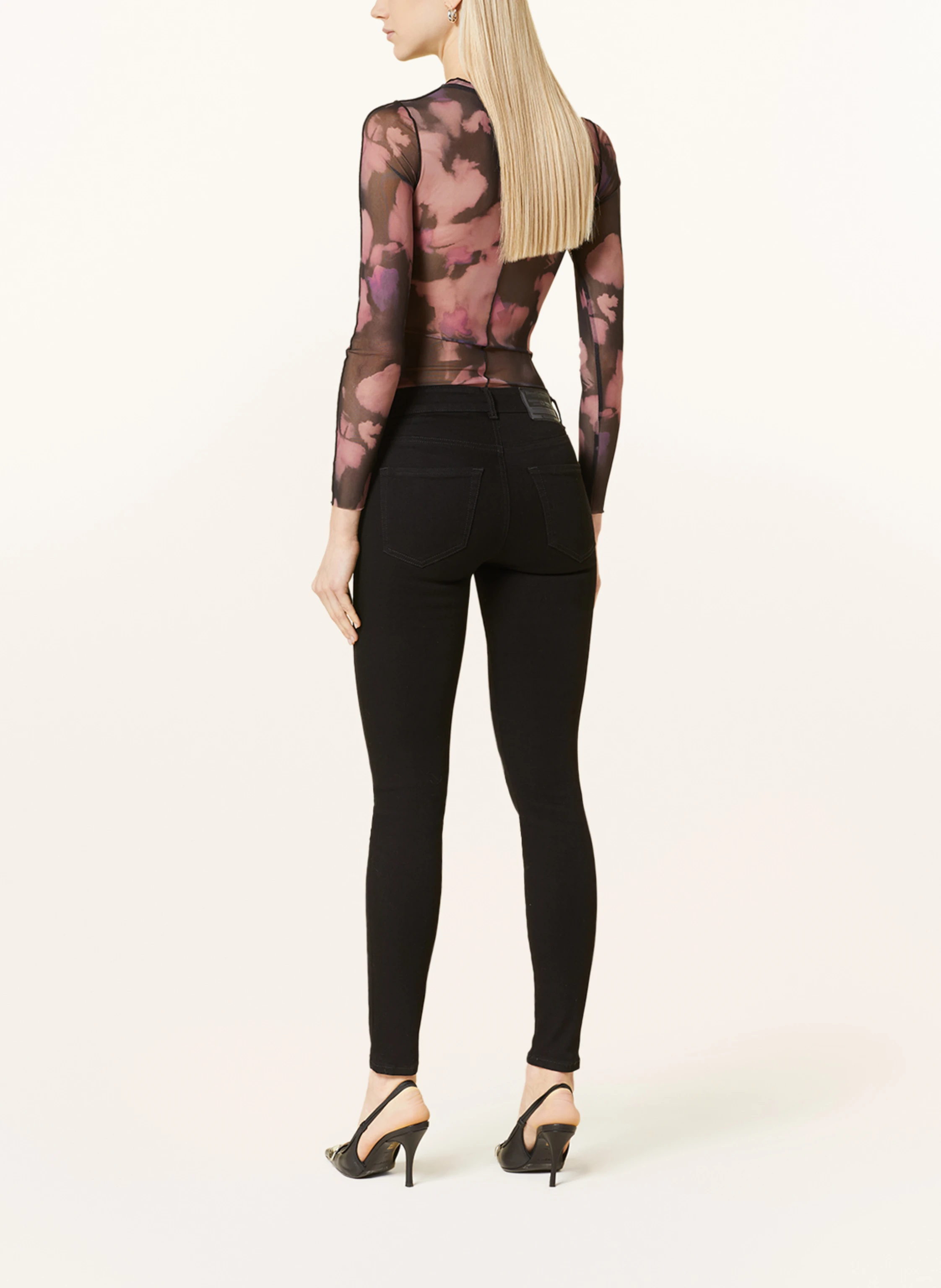 DIESEL Skinny jeans 2017 SLANDY: SVART