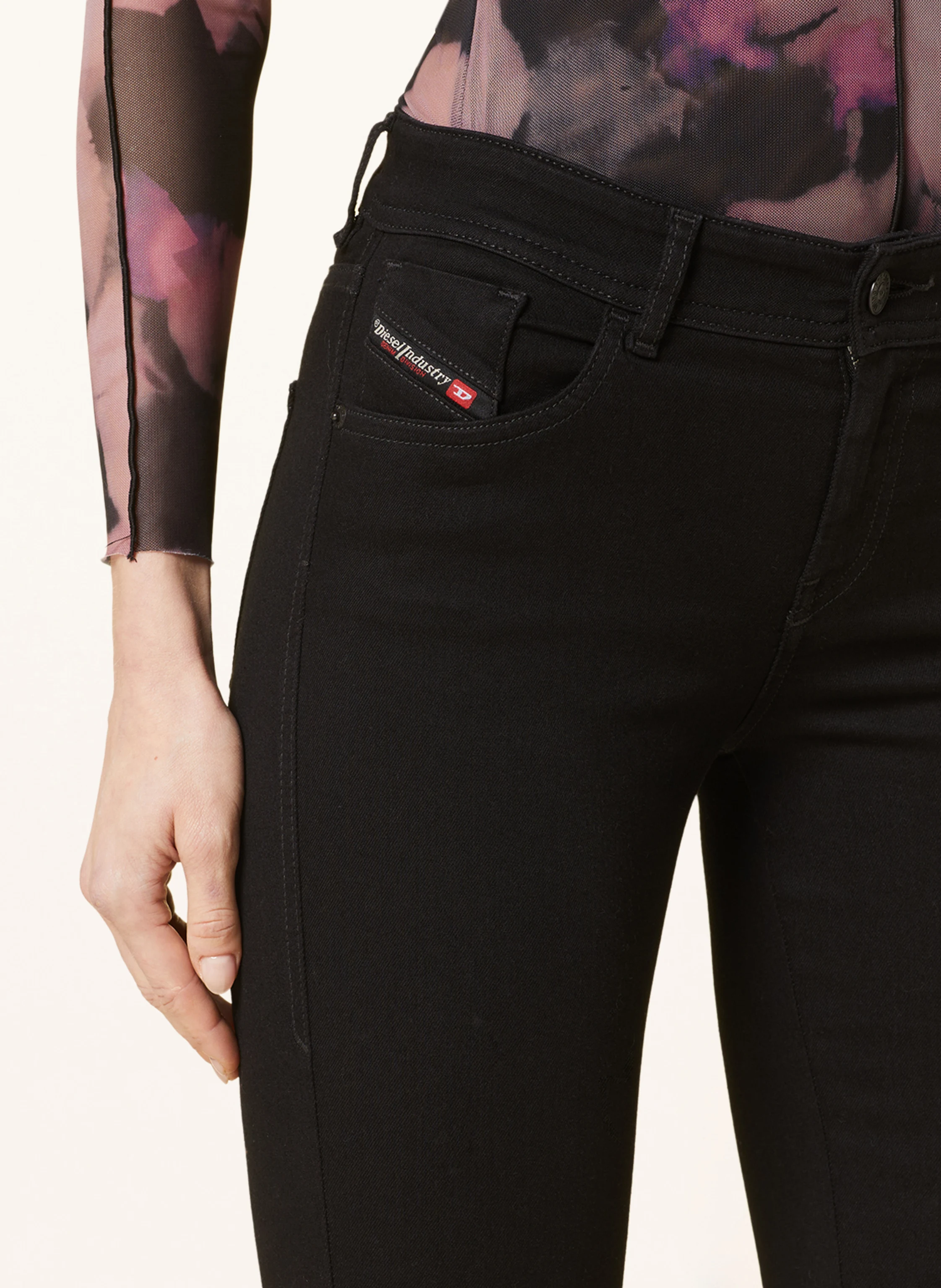 DIESEL Skinny jeans 2017 SLANDY: SVART