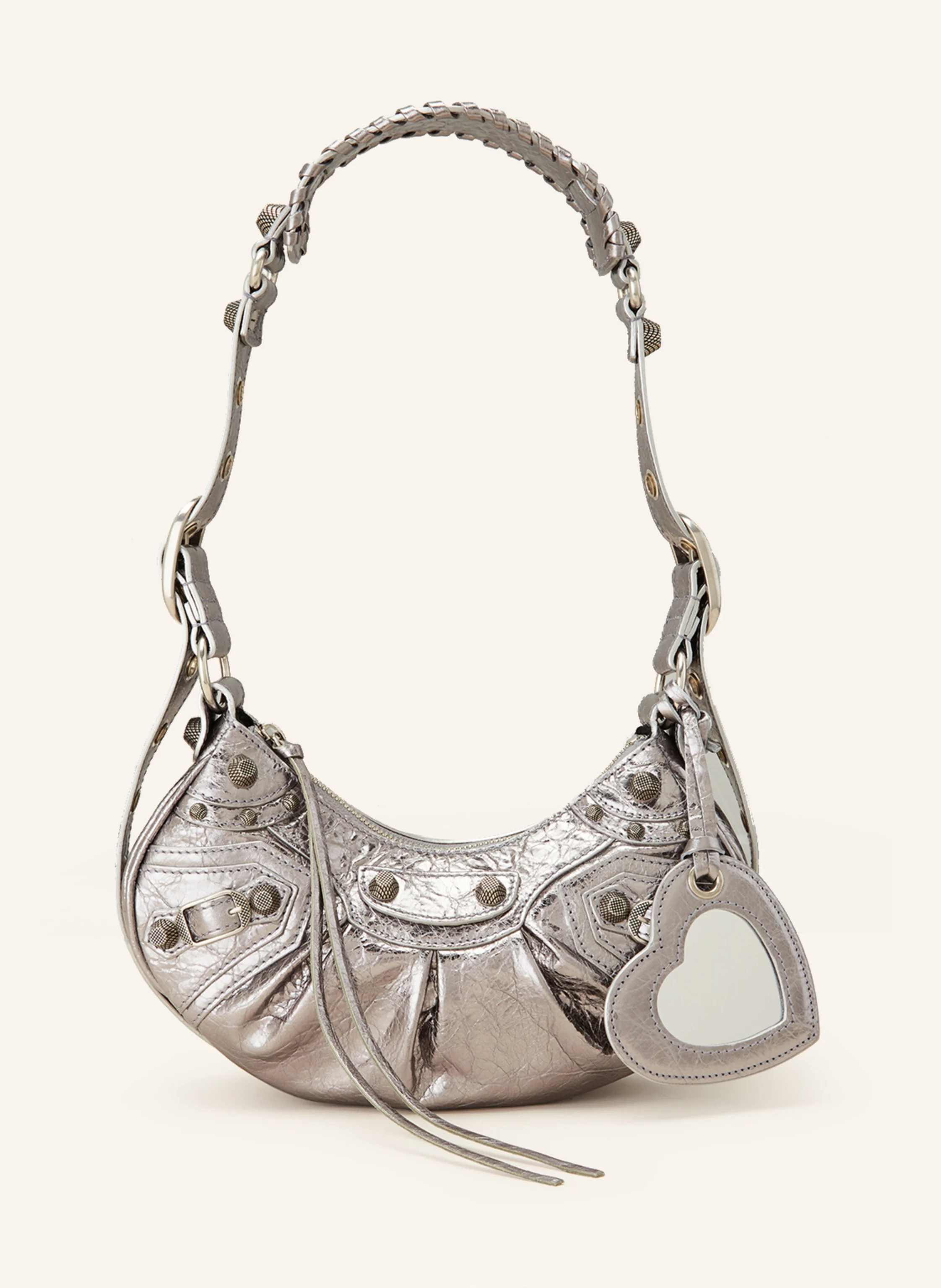 BALENCIAGA Torebka LE CAGOLE XS kolor srebrny