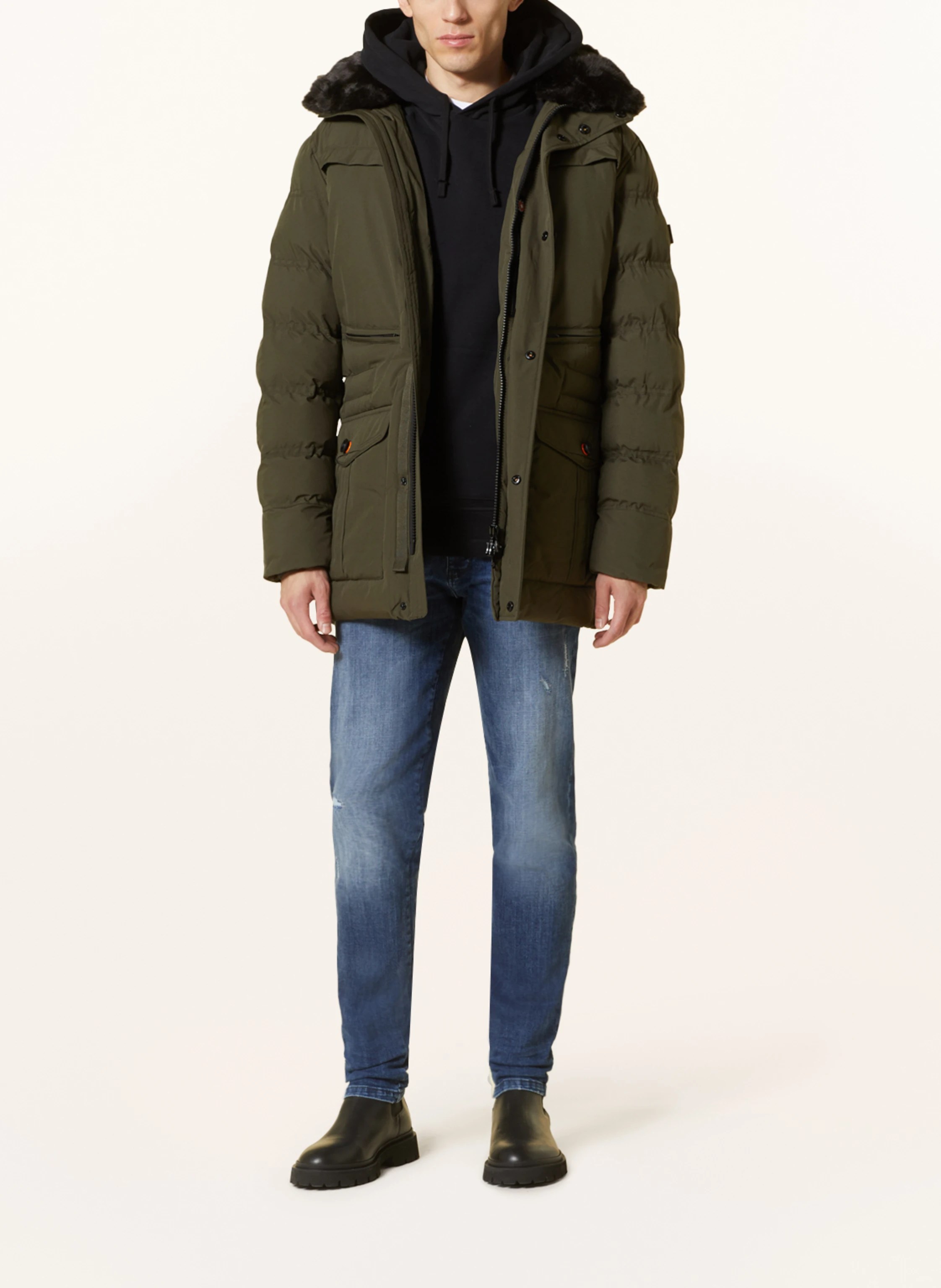 WELLENSTEYN Parka CASINO mit Kunstpelz und abnehmbarer Kapuze in