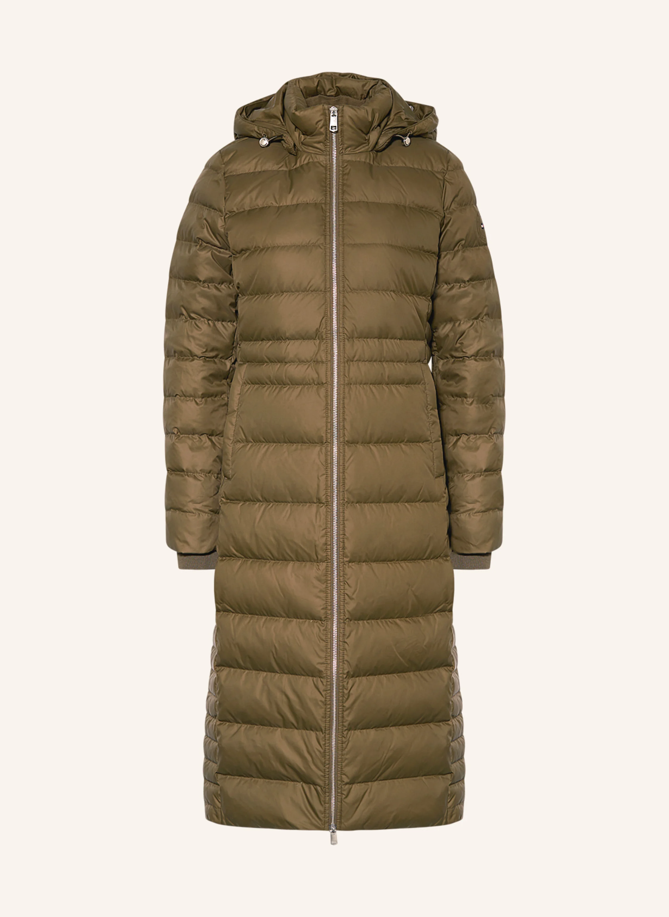 Fur Tommy Hilfiger Daunenjacke Damen Oliv TOMMY HILFIGER