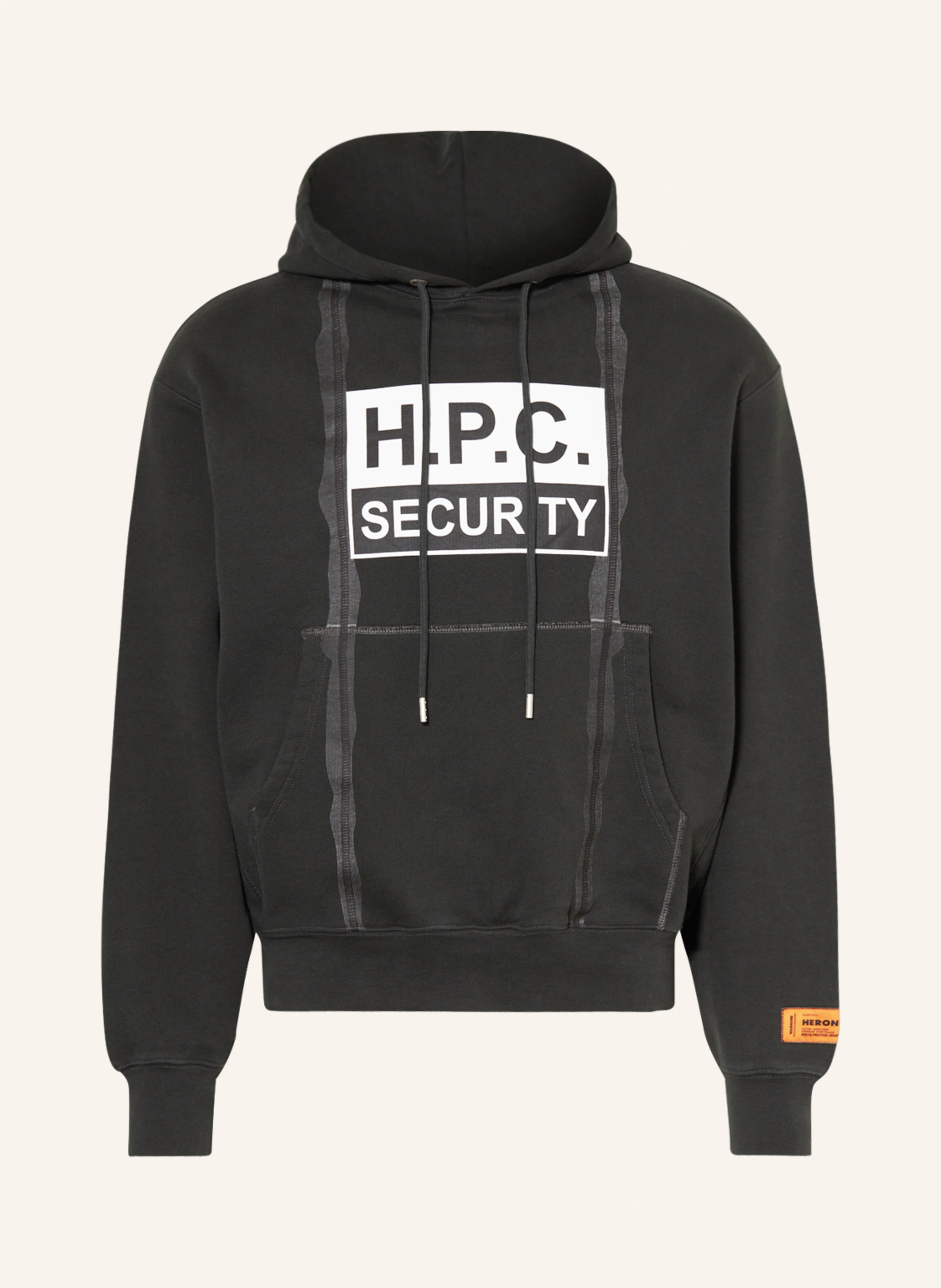 HERON PRESTON Hoodie in black / white / red