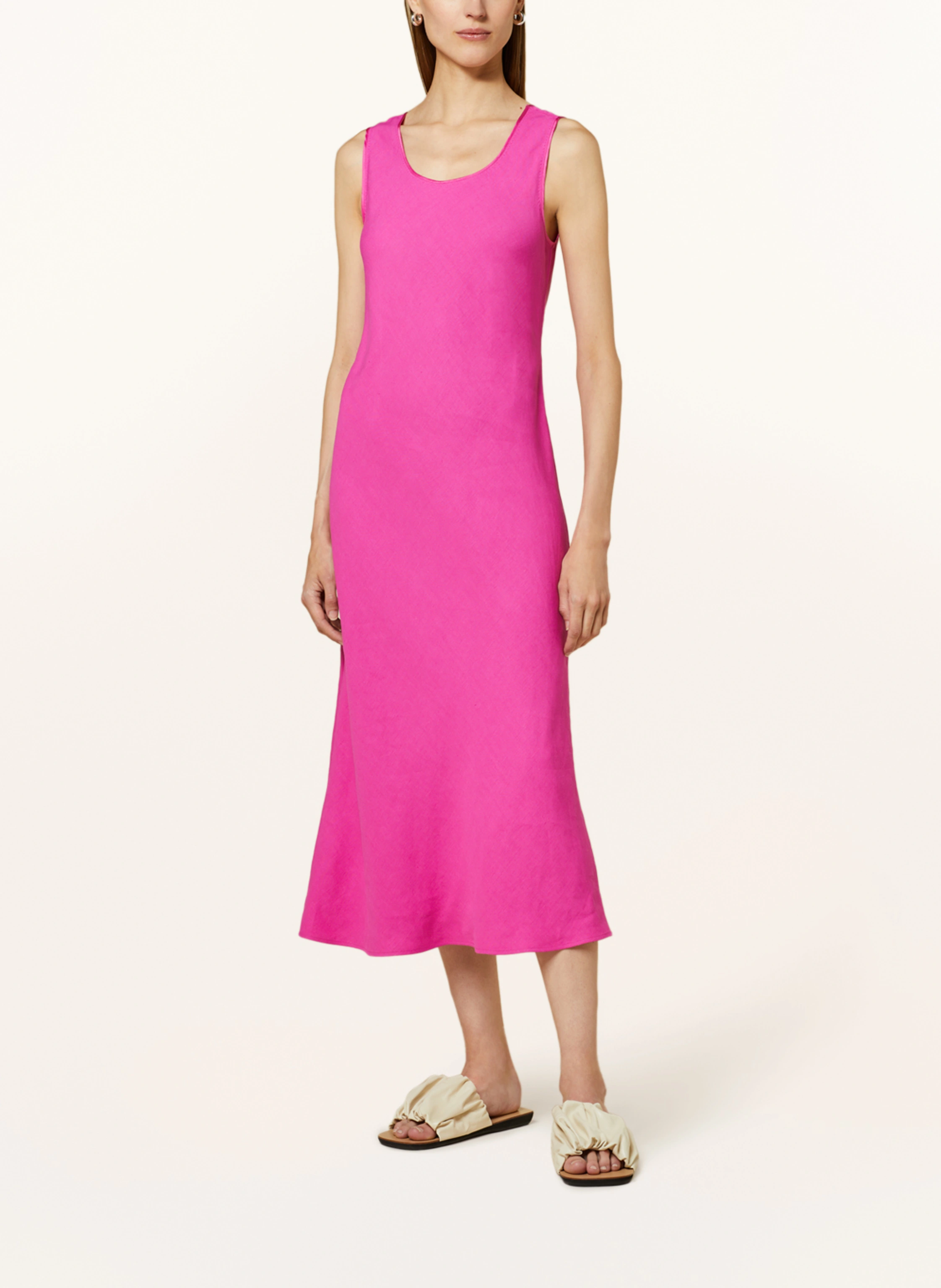 Max Mara STUDIO Dress ULTIMO with linen in fuchsia