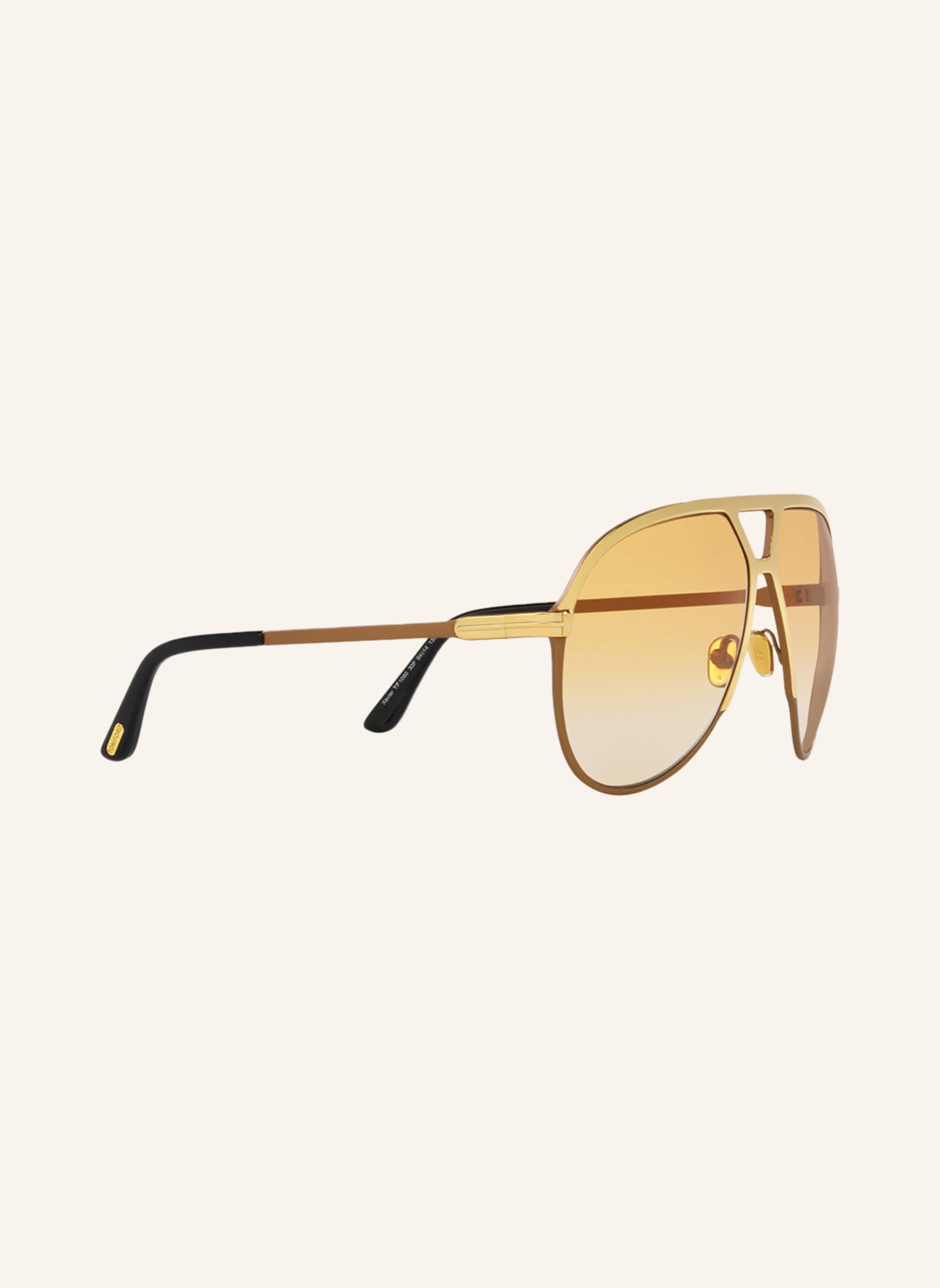Tom Ford Xavier TF Sunglasses, Gradient TR001674 Tom Ford Xavier TF XXL (64 - 14) with Brown lenses and Gold  main image 2