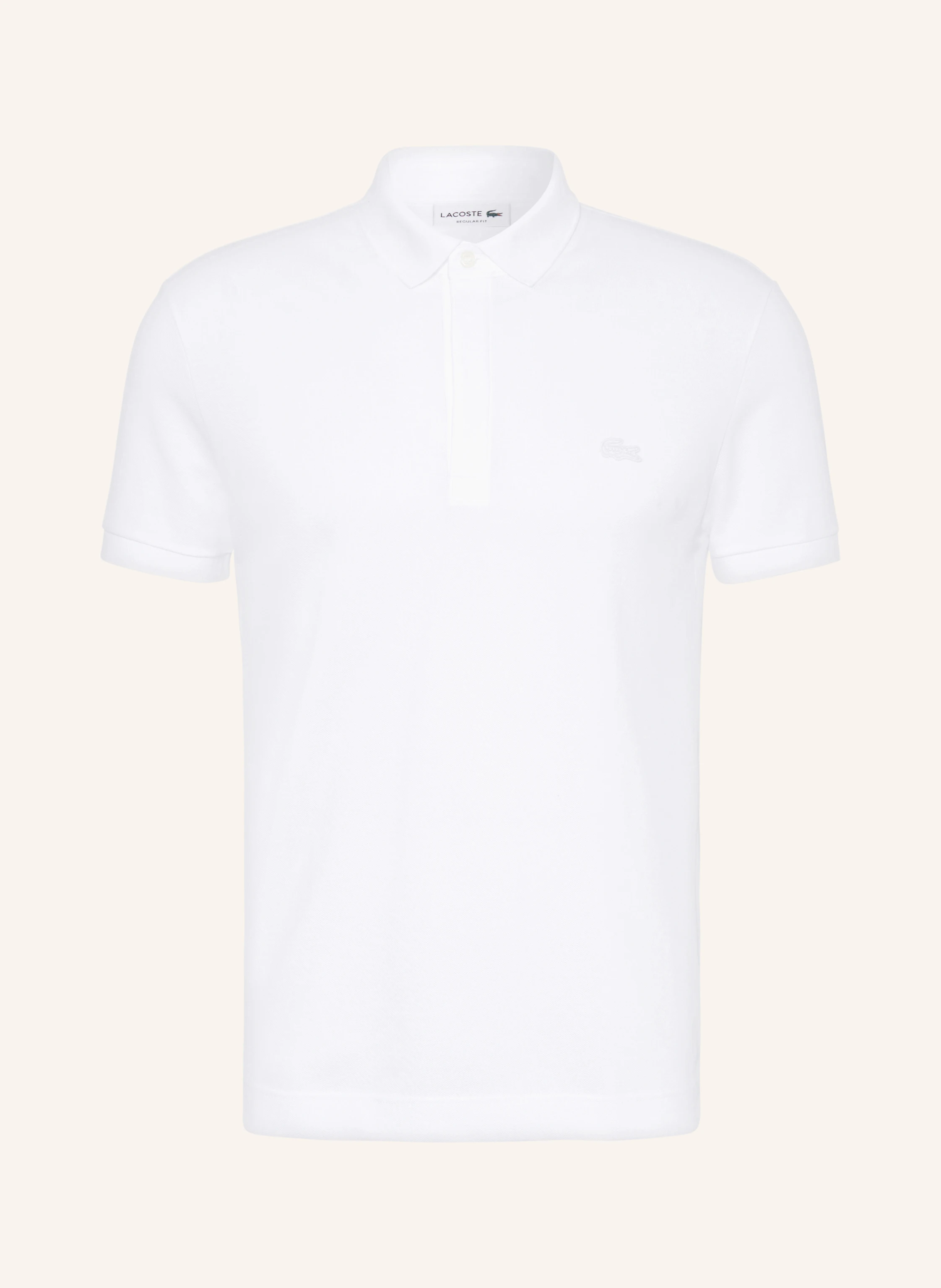 LACOSTE Piqué-Poloshirt: WEISS