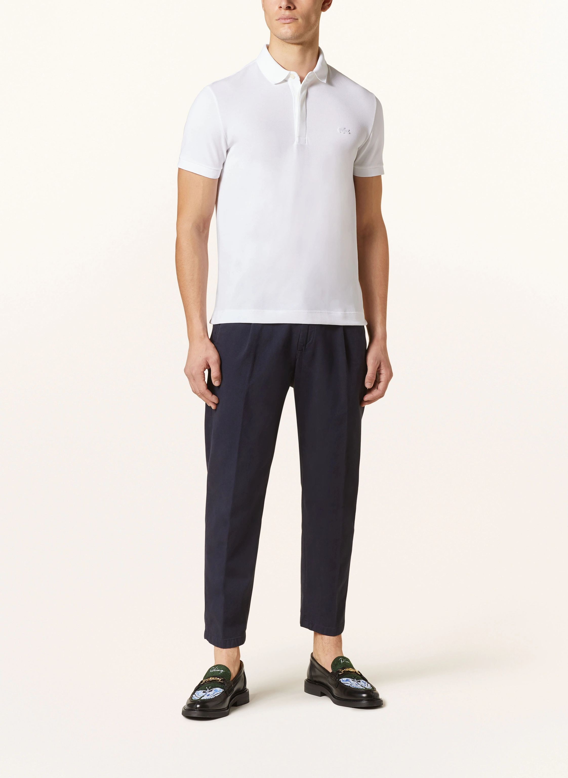 LACOSTE Piqué-Poloshirt: WEISS