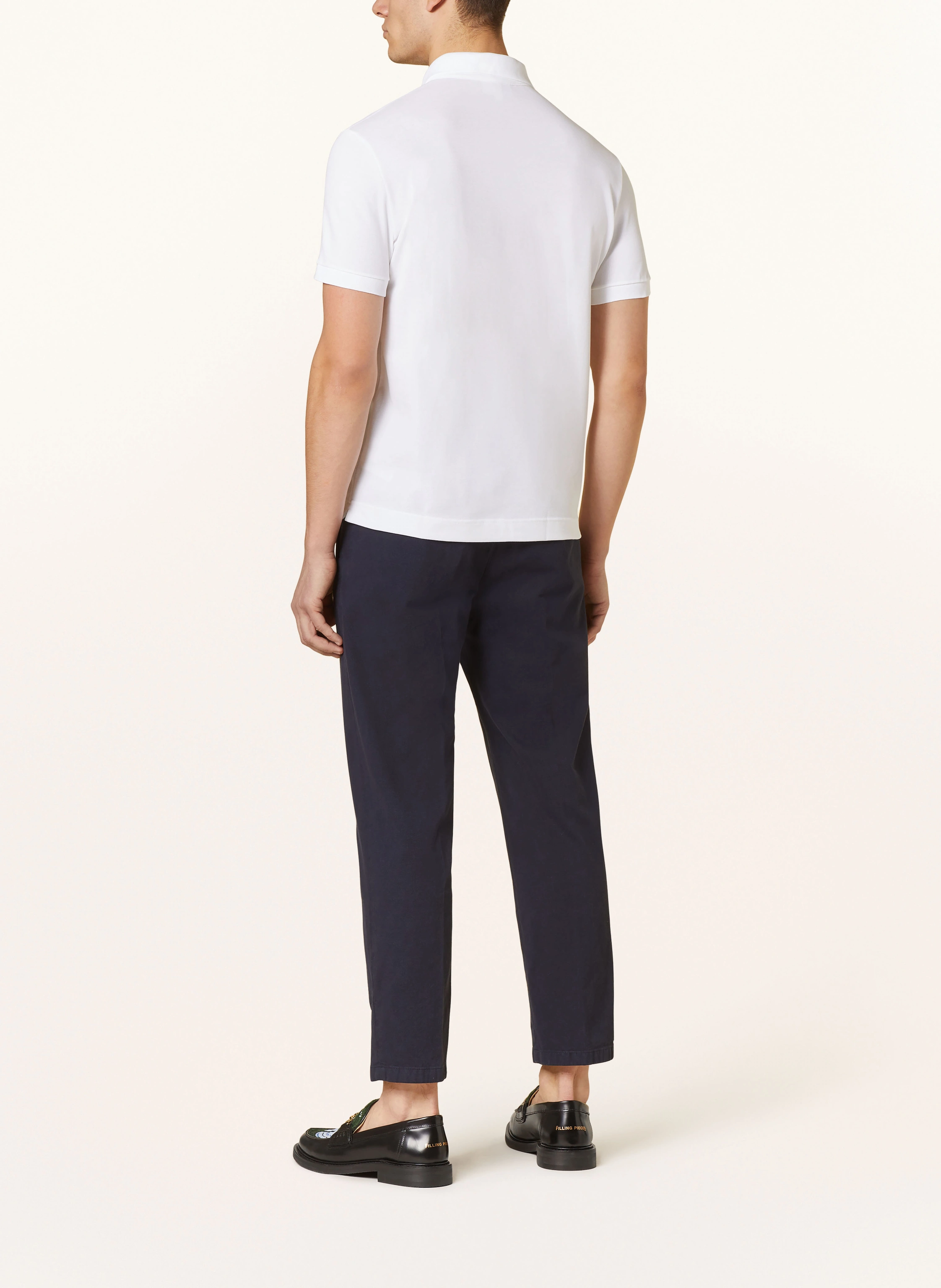 LACOSTE Piqué-Poloshirt: WEISS