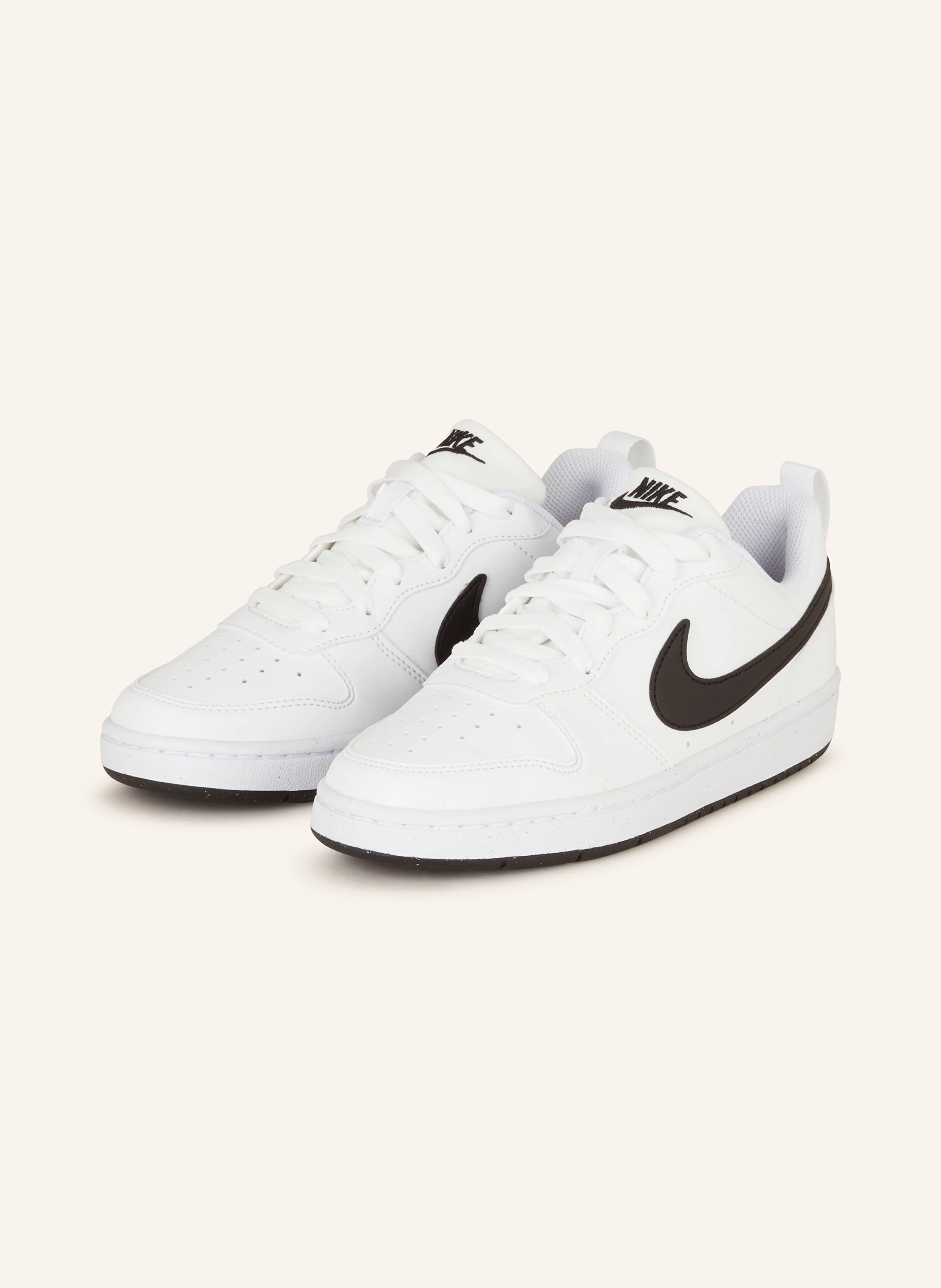 Nike COURT BOROUGH LOW RECRAFT sneaker in white/ black