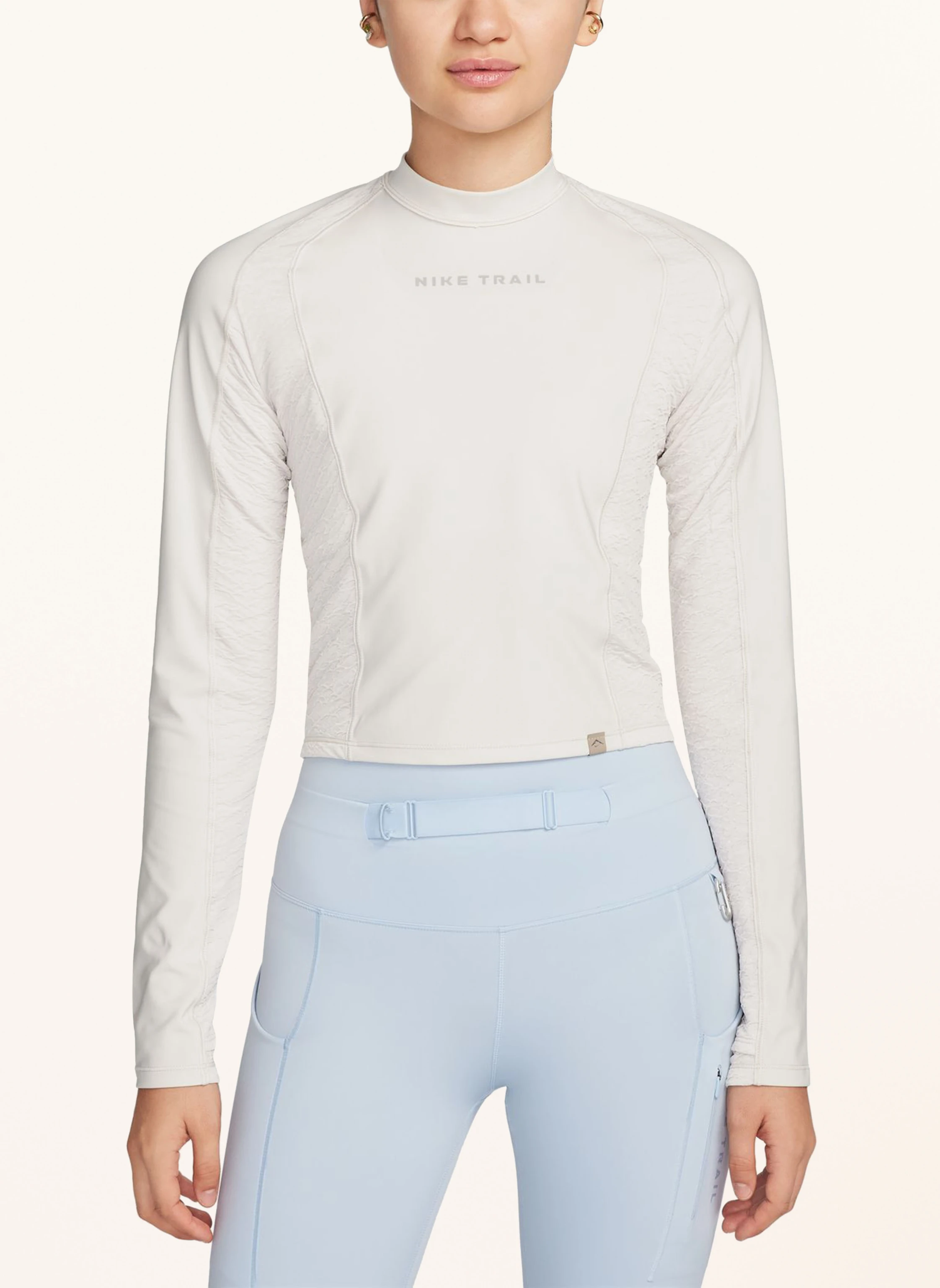 Nike Running shirt DRI-FIT TRAIL in cream