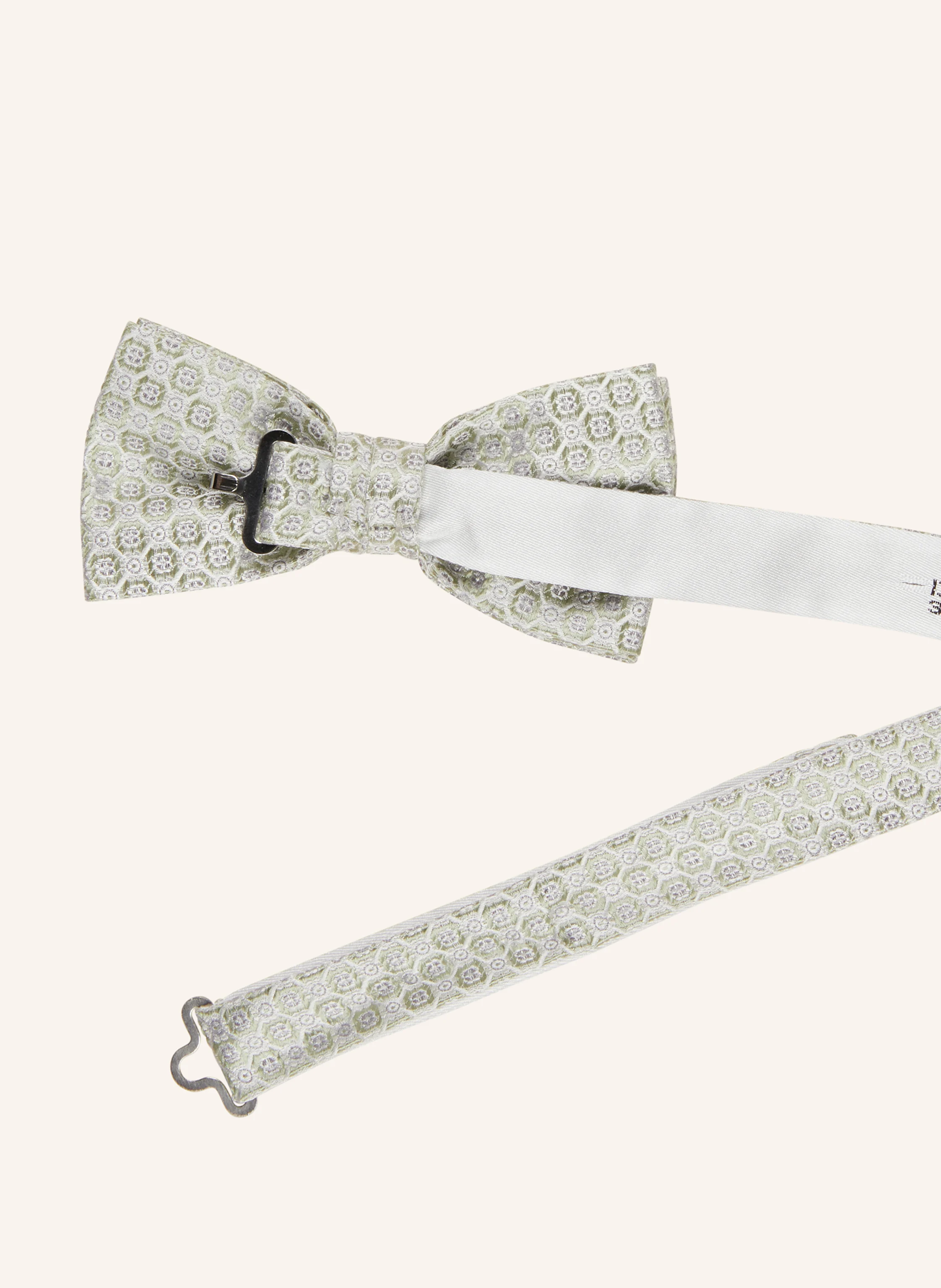 Prince BOWTIE Set: papion și batistă: VERDE DESCHIS / CREM