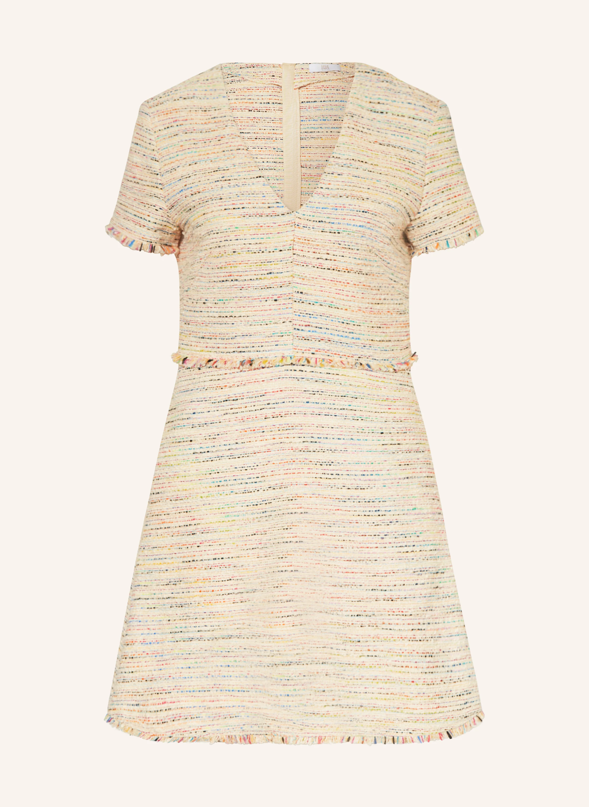 RIANI Tweed-Kleid in creme/ pink/ blau