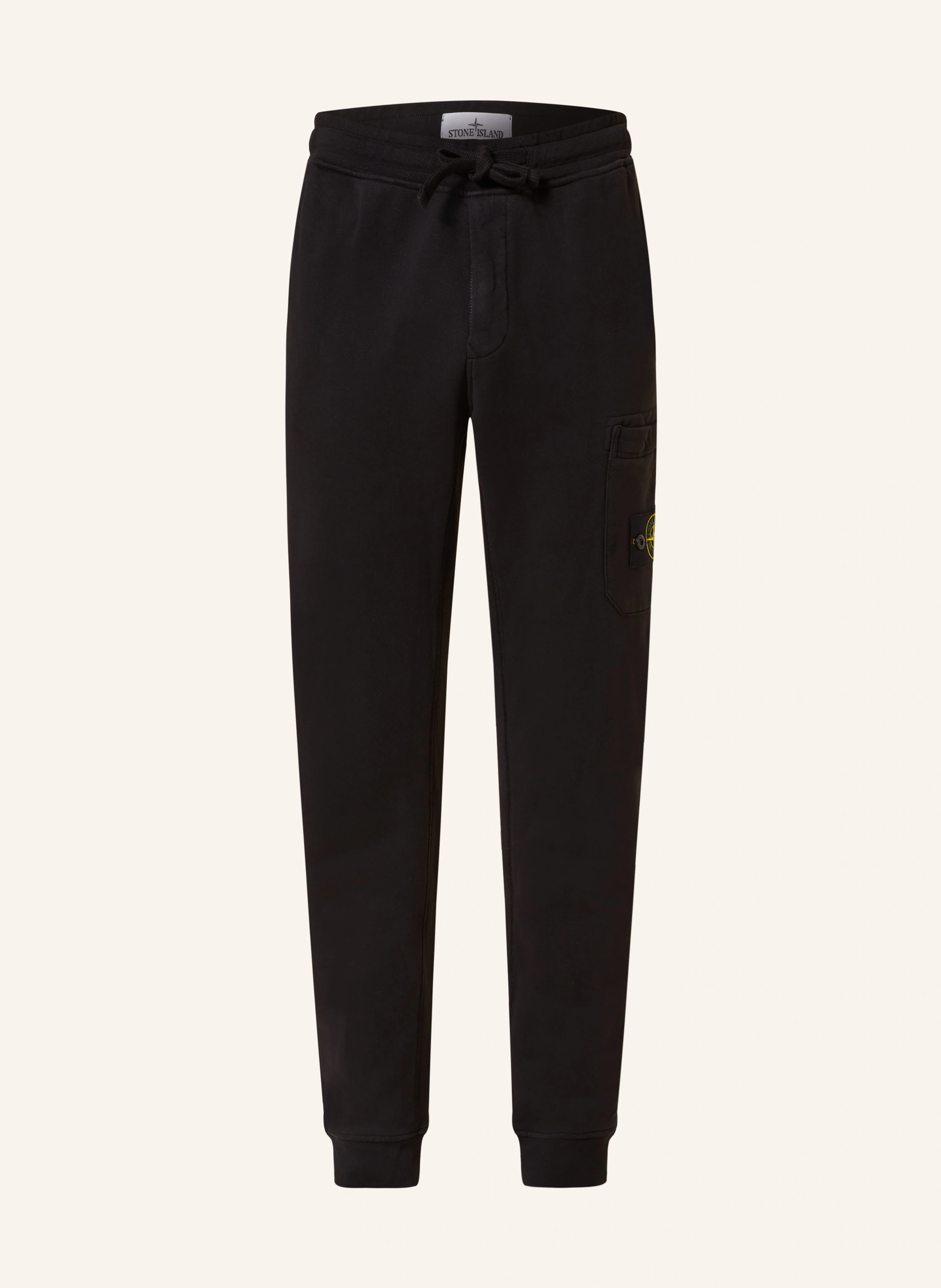 STONE ISLAND Pants in jogger style in black