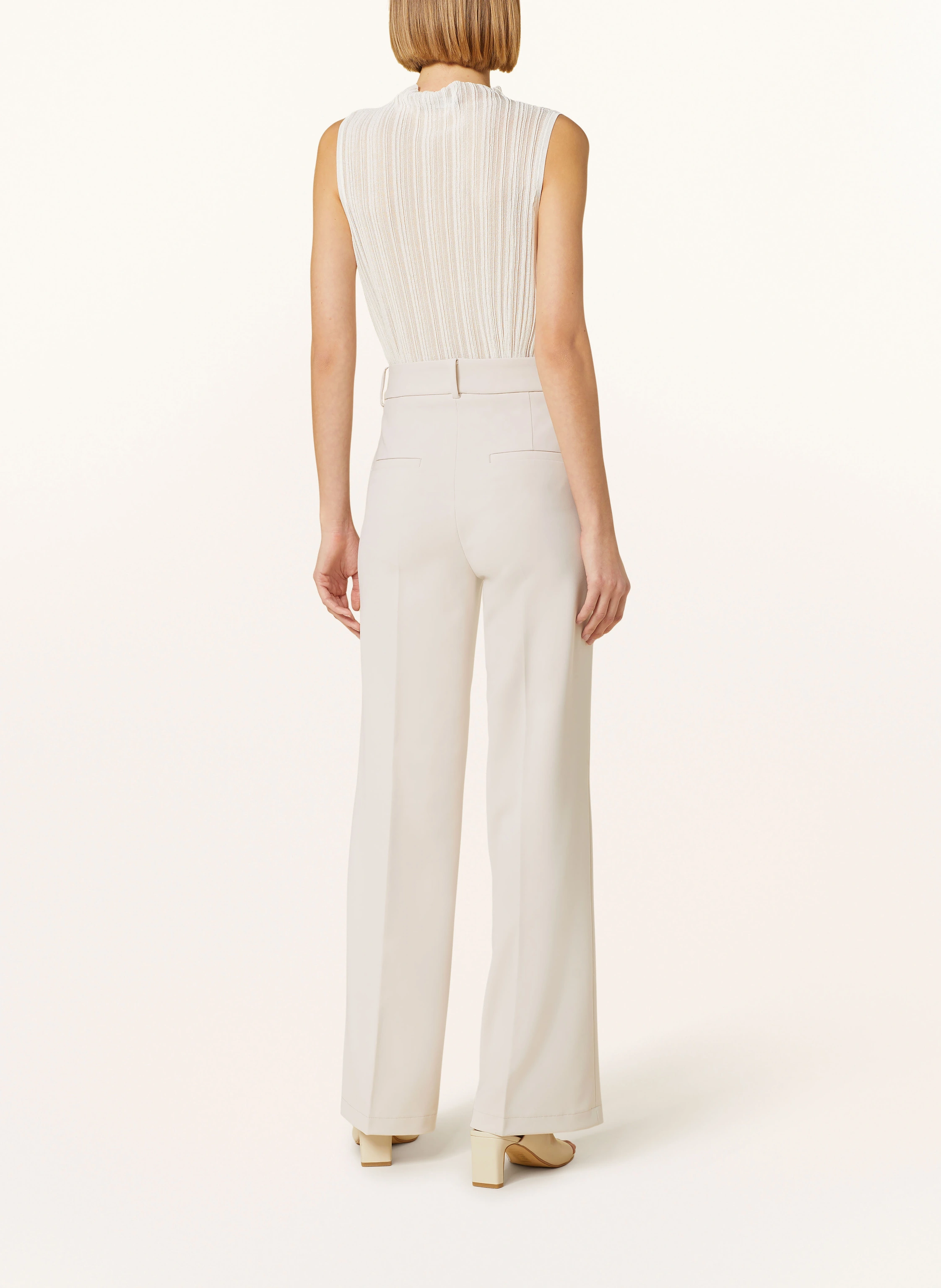 CAMBIO Wide leg trousers AMELIE: BEIGE