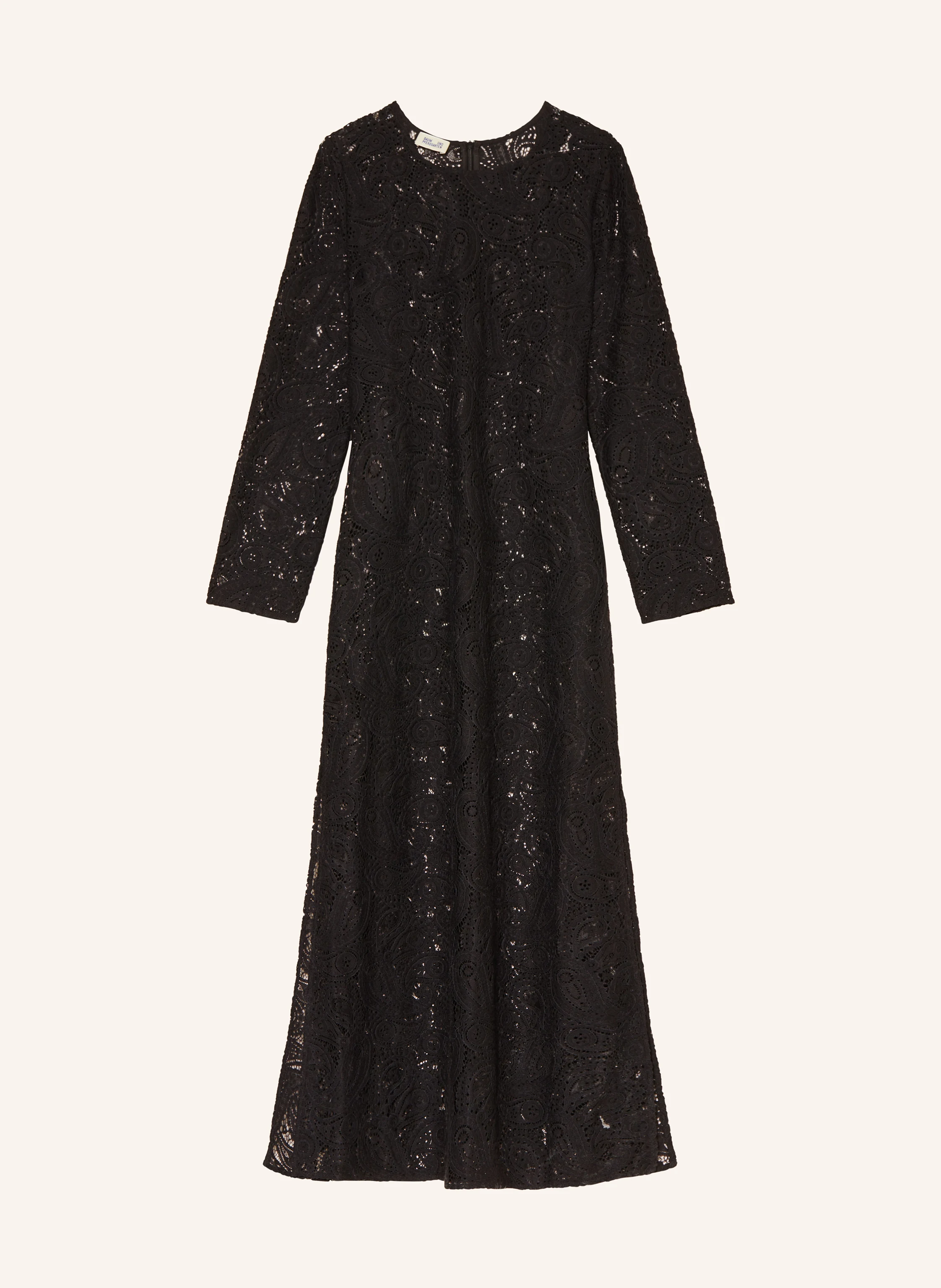 black and ivory lace dress Dinah Lace And Satin Maxi Dress - Black/Ivory