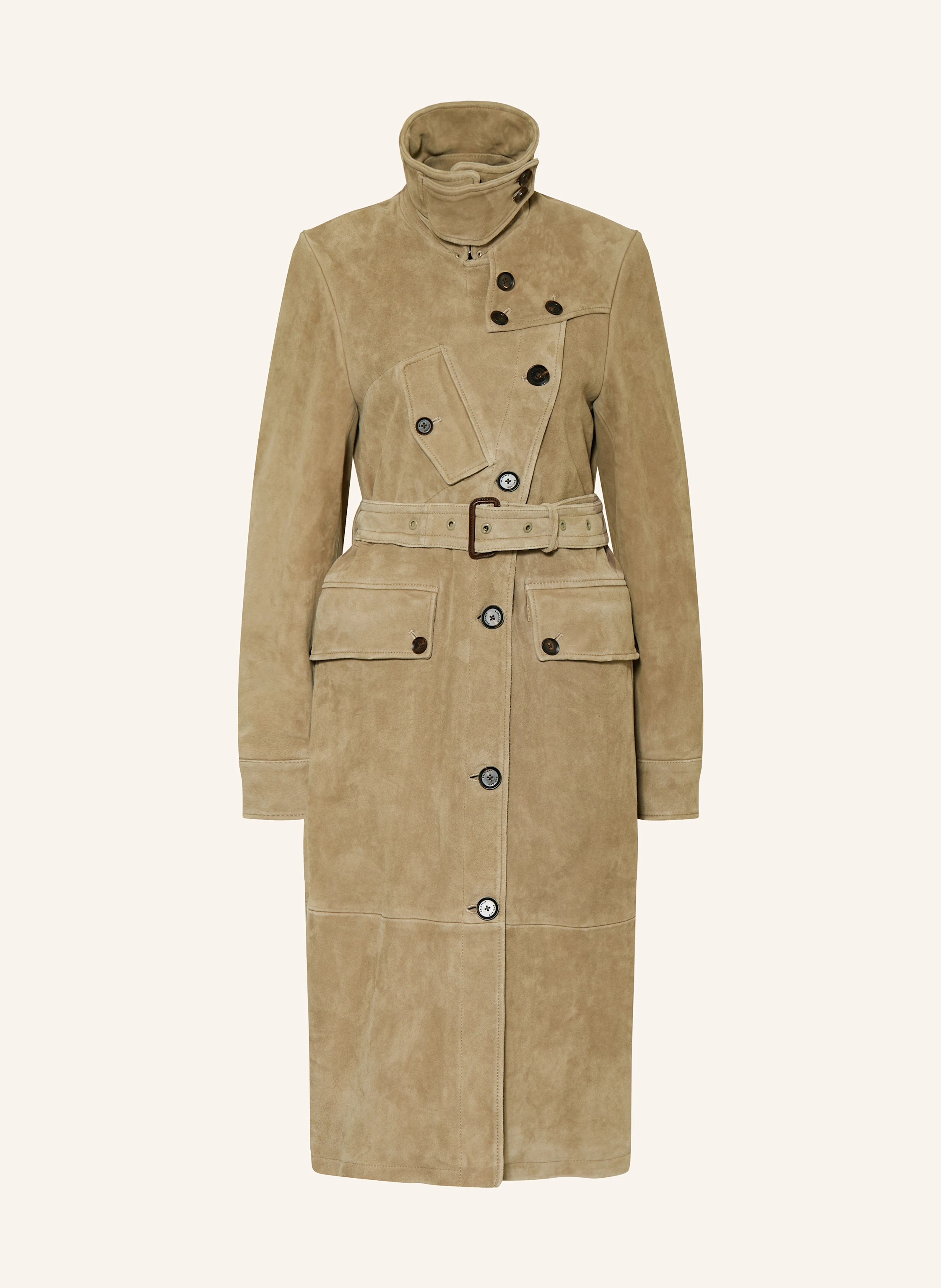 BELSTAFF Trenchcoat aus Leder in taupe