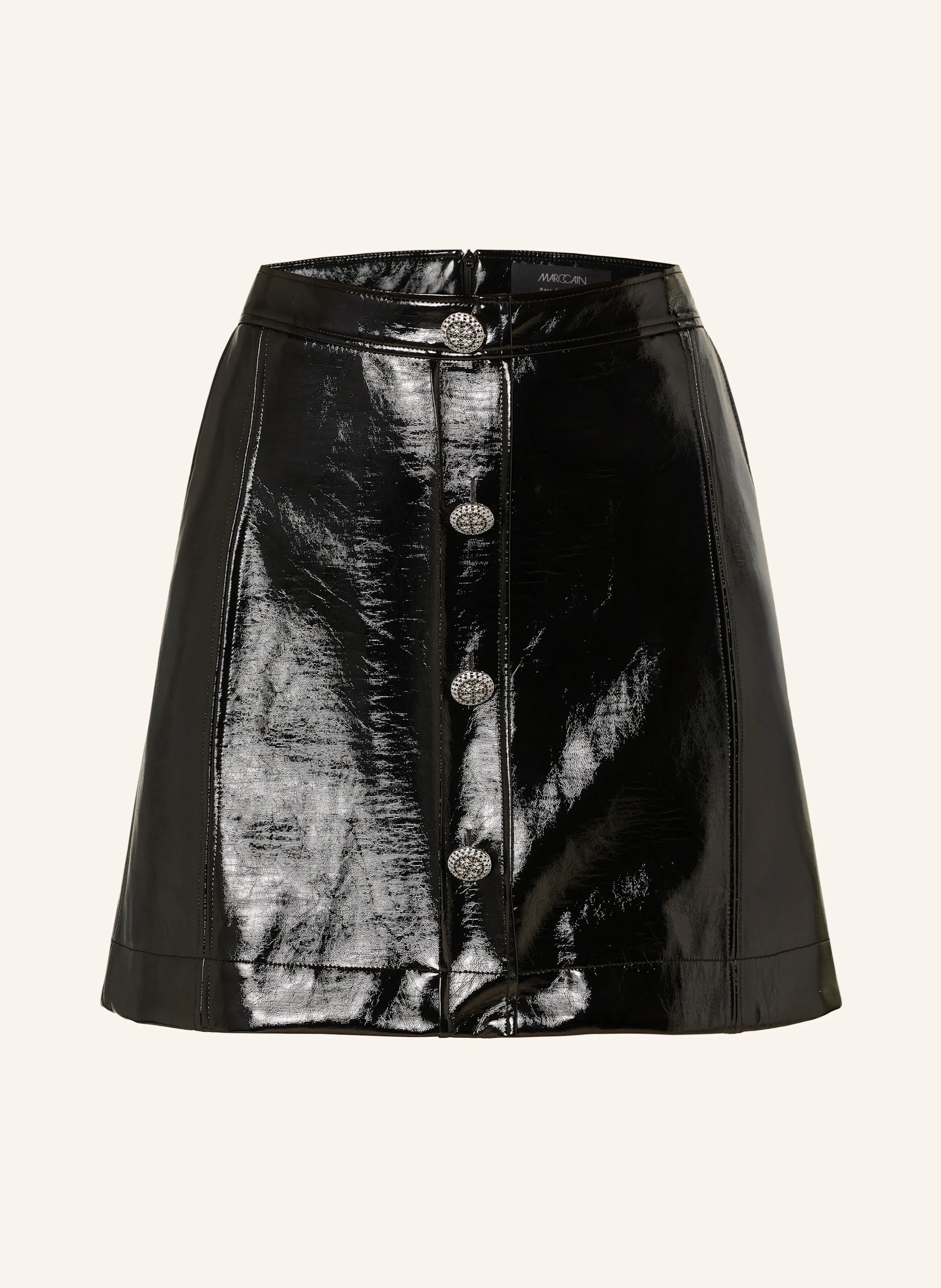Jupe Noire Droite Marccain - Taille N4, Longueur Genou, En Coton, Neuve Sans étiquette