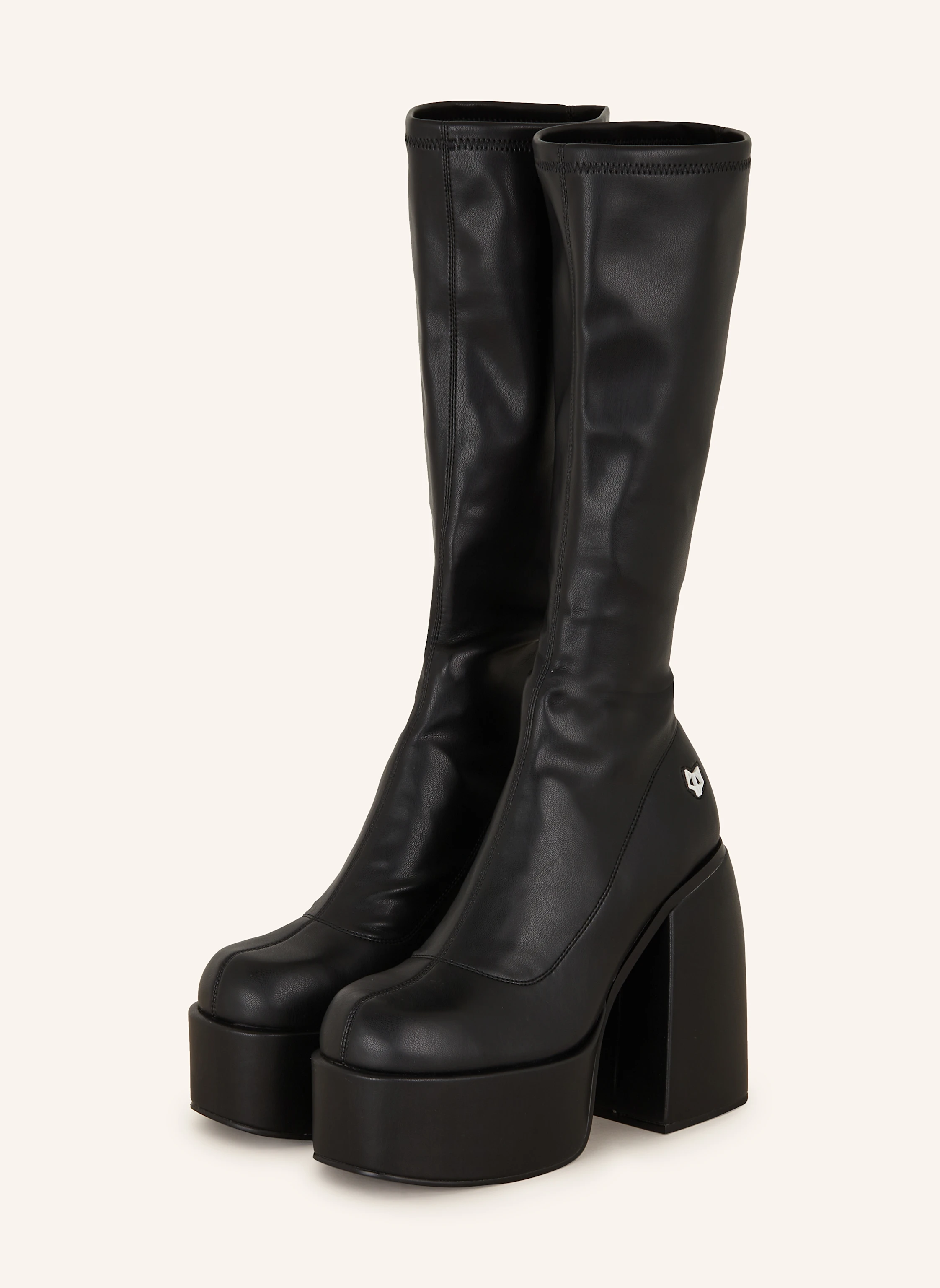 NAKED WOLFE Plateau-Stiefel in schwarz