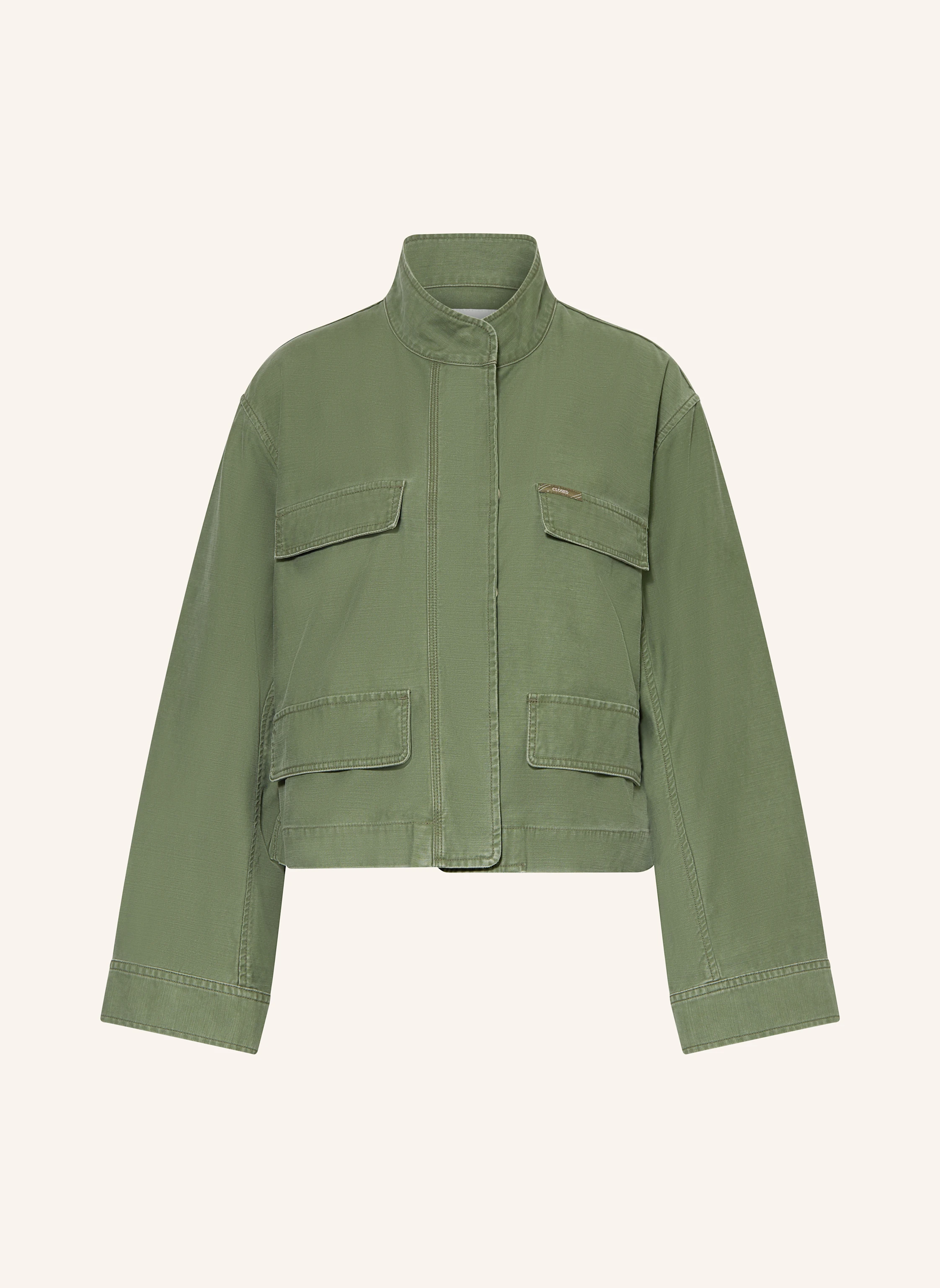 CLOSED Cropped-Fieldjacket in oliv