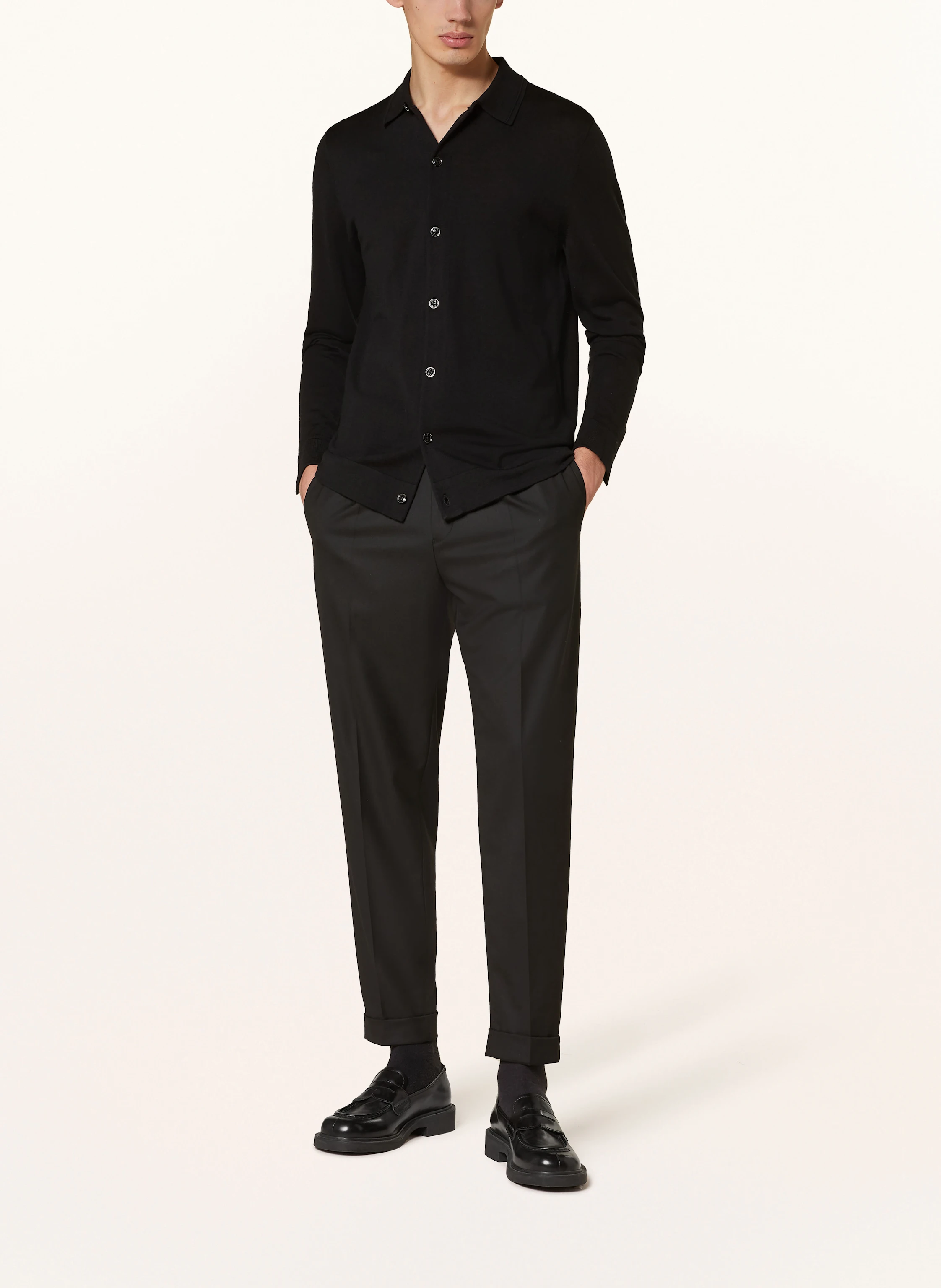 REISS Cardigan FORBES: BLACK