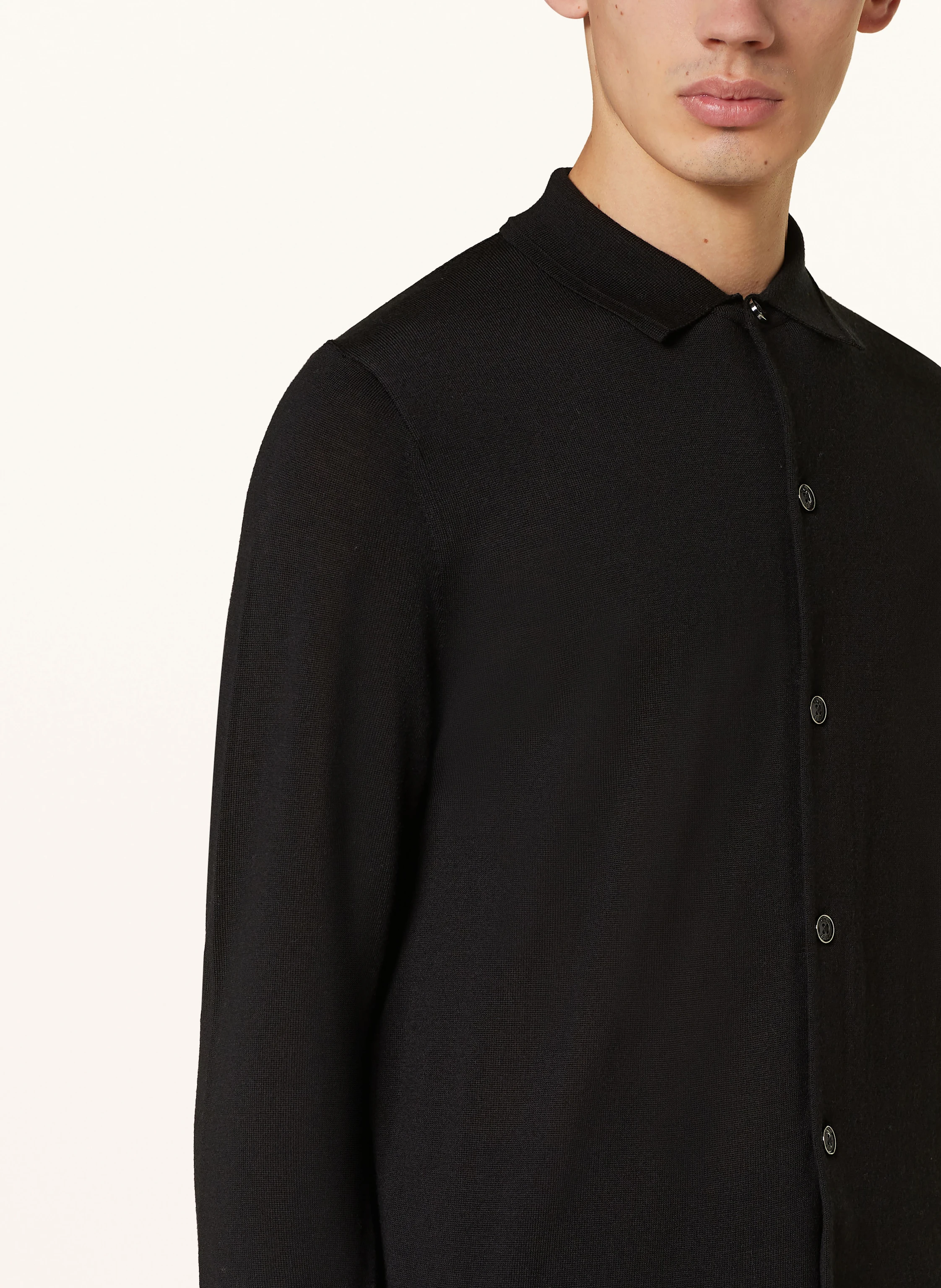 REISS Cardigan FORBES: BLACK