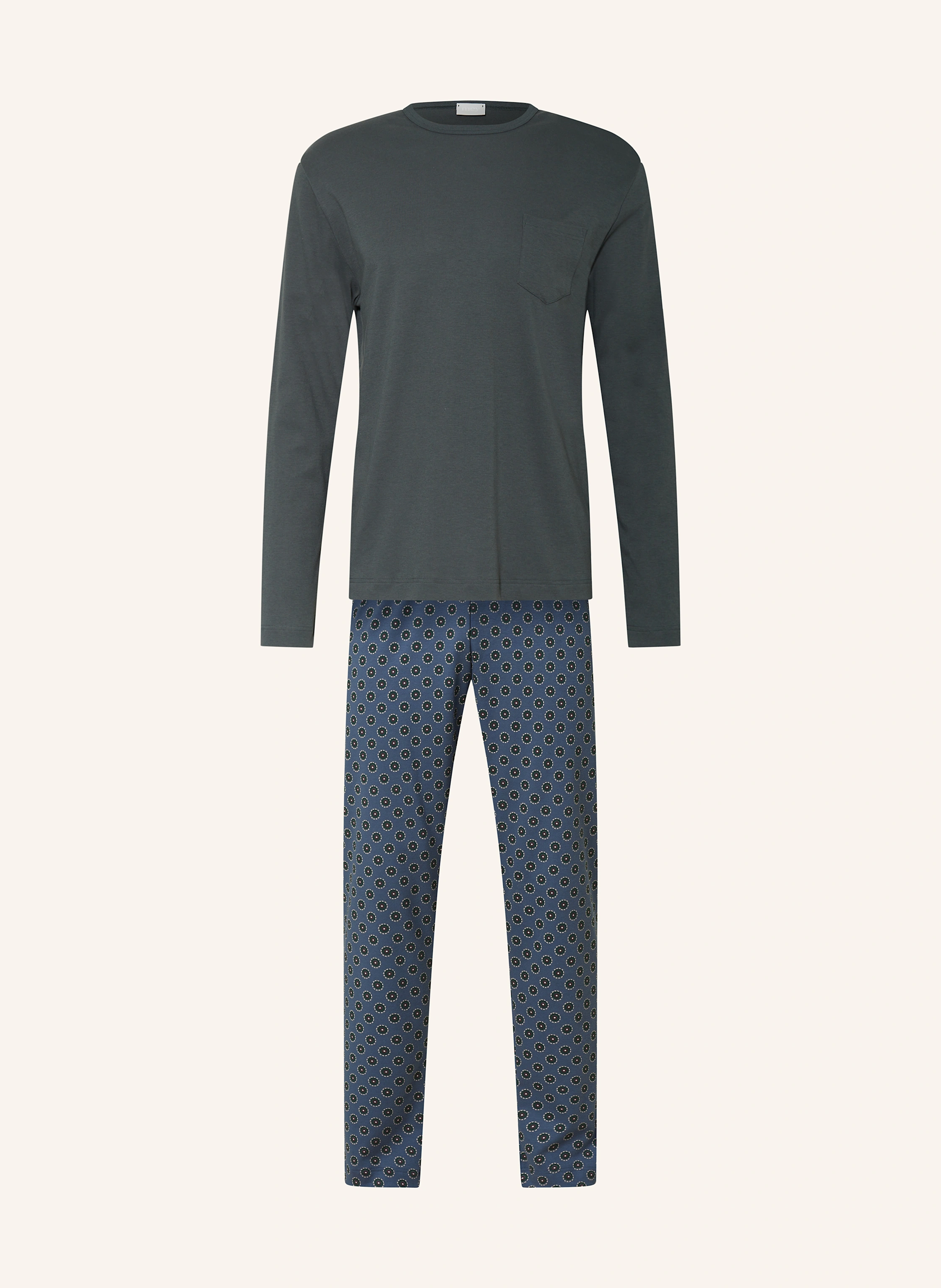 mey Pajamas series FINE CIRCLE: GREEN / BLUE / LIGHT GRAY