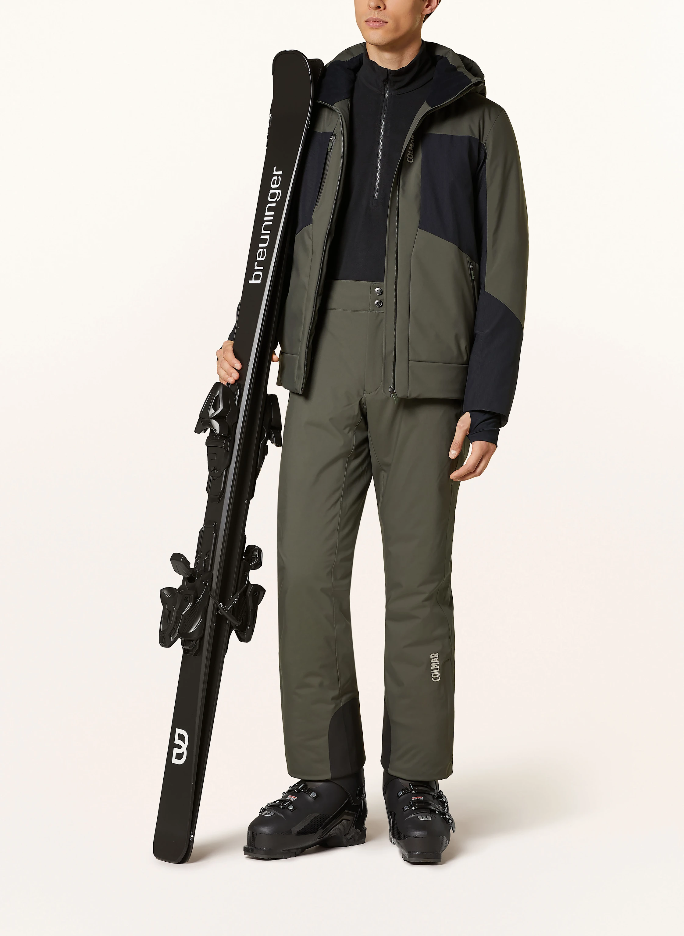 COLMAR Ski jacket in dark green/ black