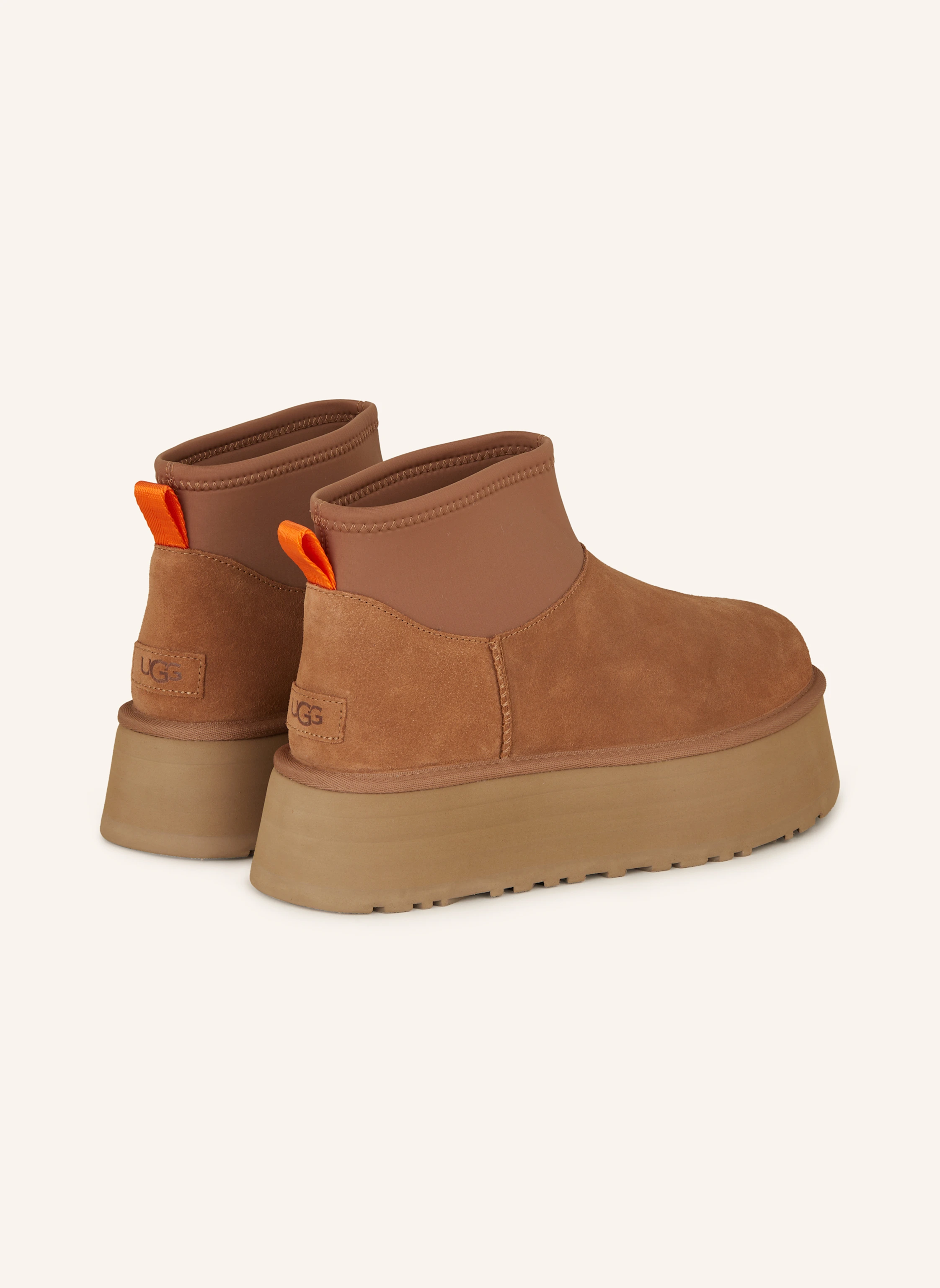 UGG Plateau-Boots CLASSIC MINI DIPPER PUFFER in cognac/ beige