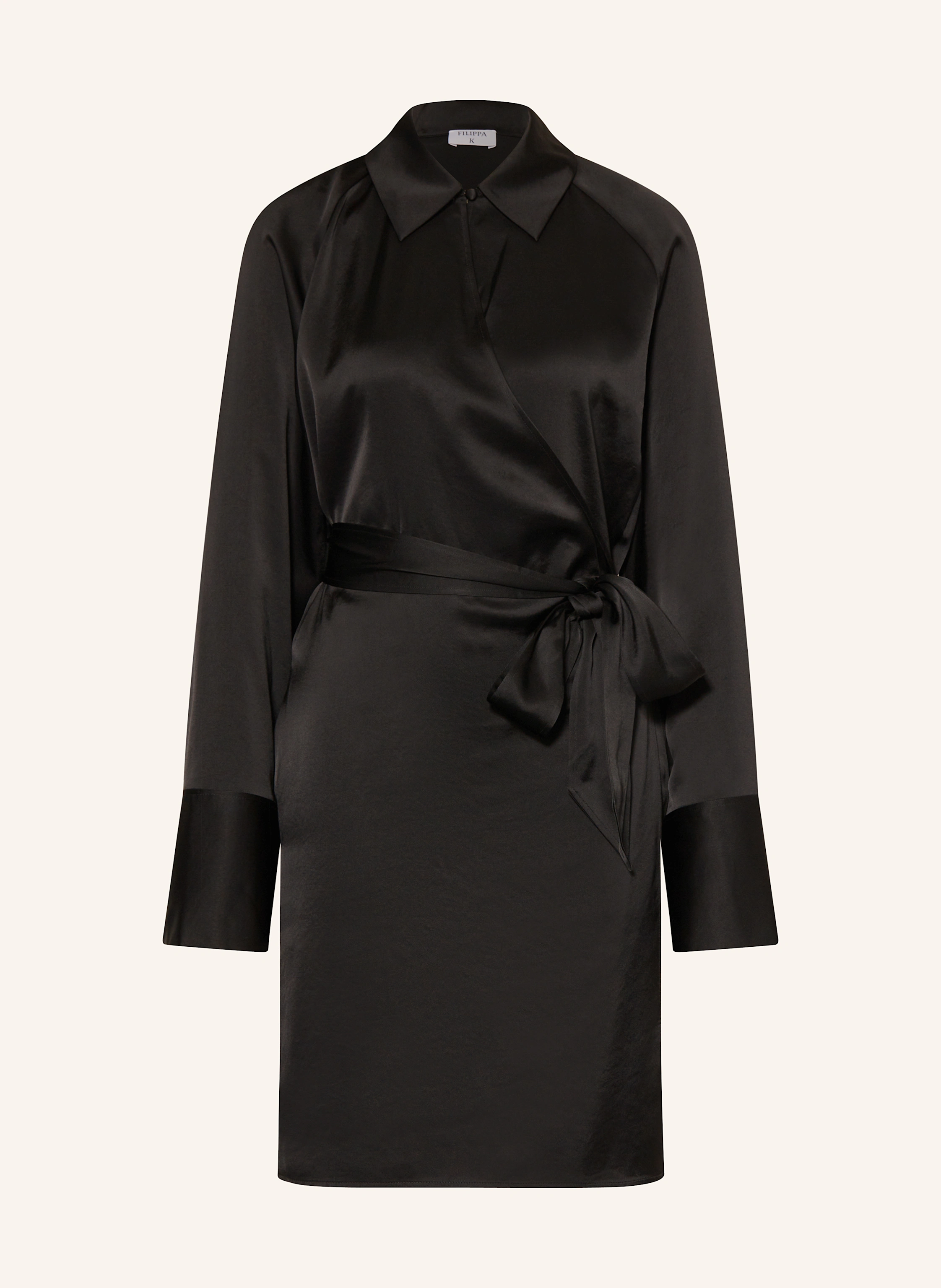 Filippa K Wrap dress in satin in black