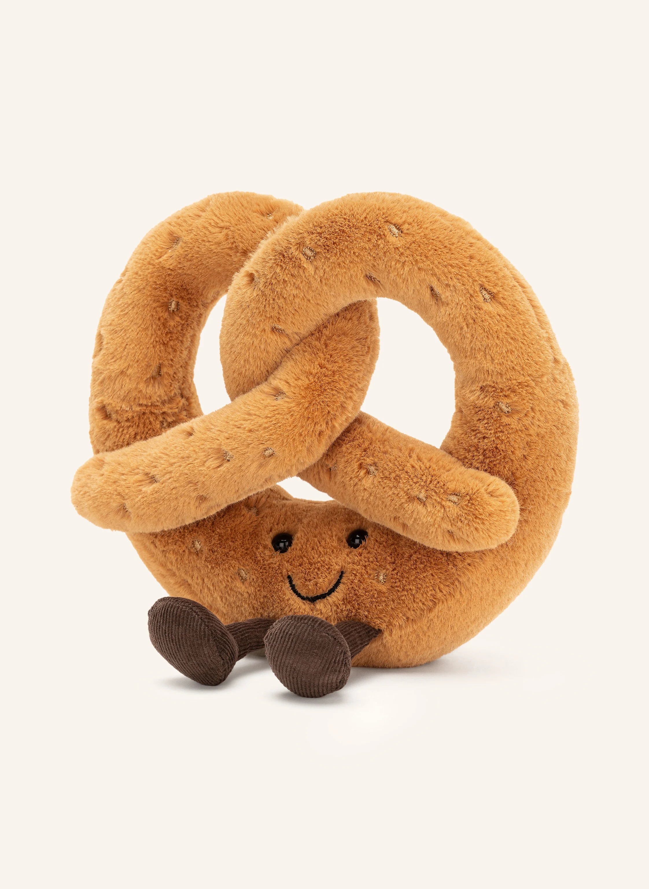 Jellycat AMUSEABLES PRETZEL plush toy 17 x 20 cm in light brown
