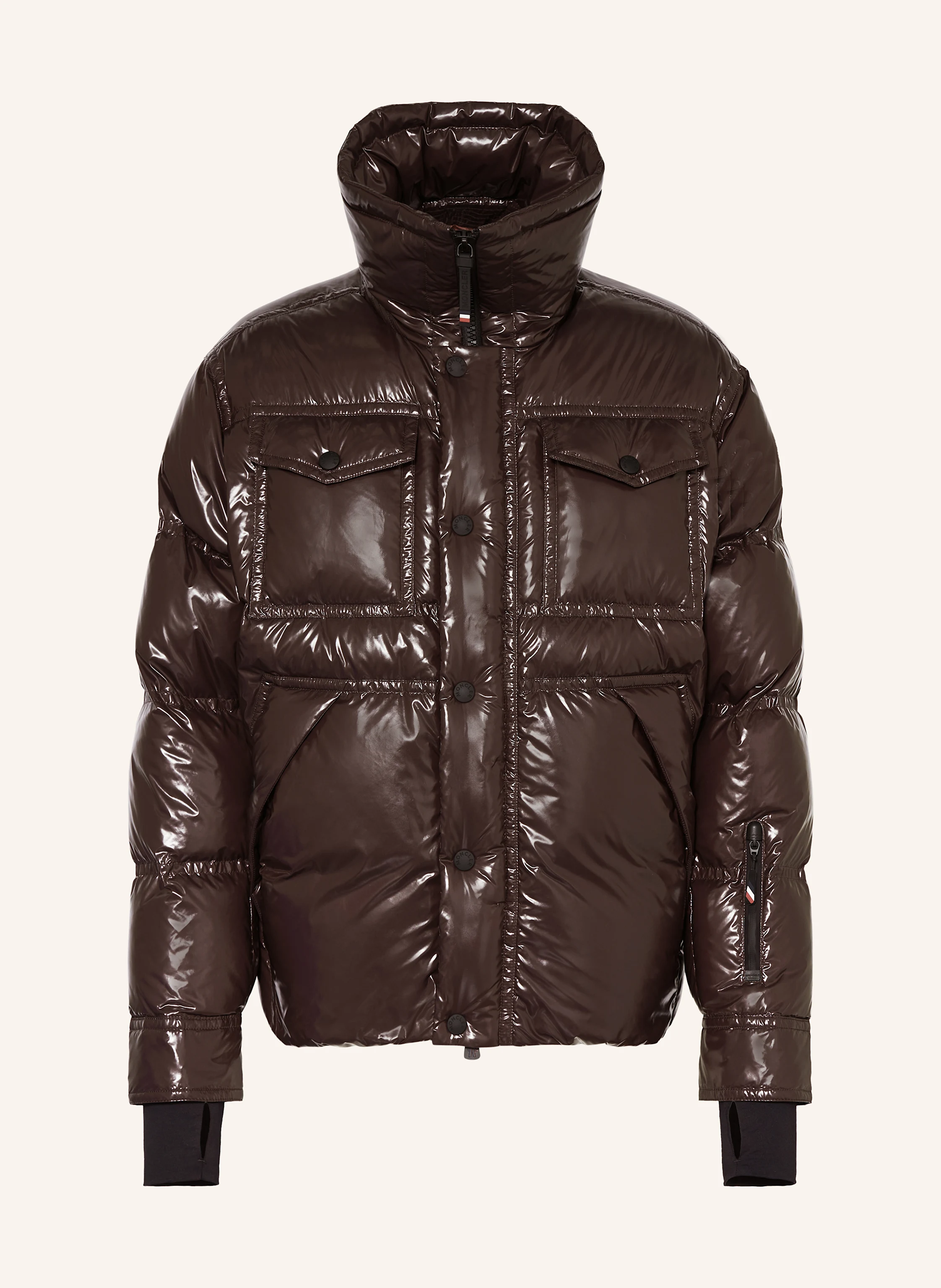 MONCLER GRENOBLE TECKA down jacket in dark brown