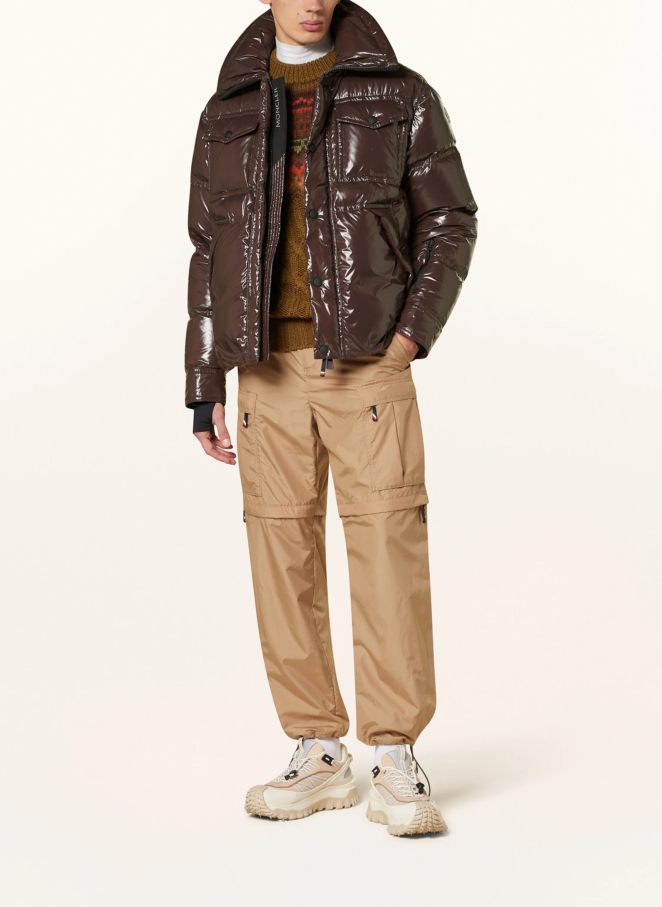 MONCLER GRENOBLE Kurtka puchowa TECKA kolor ciemnobrązowy MONCLER GRENOBLE Kurtka puchowa TECKA kolor ciemnobrązowy