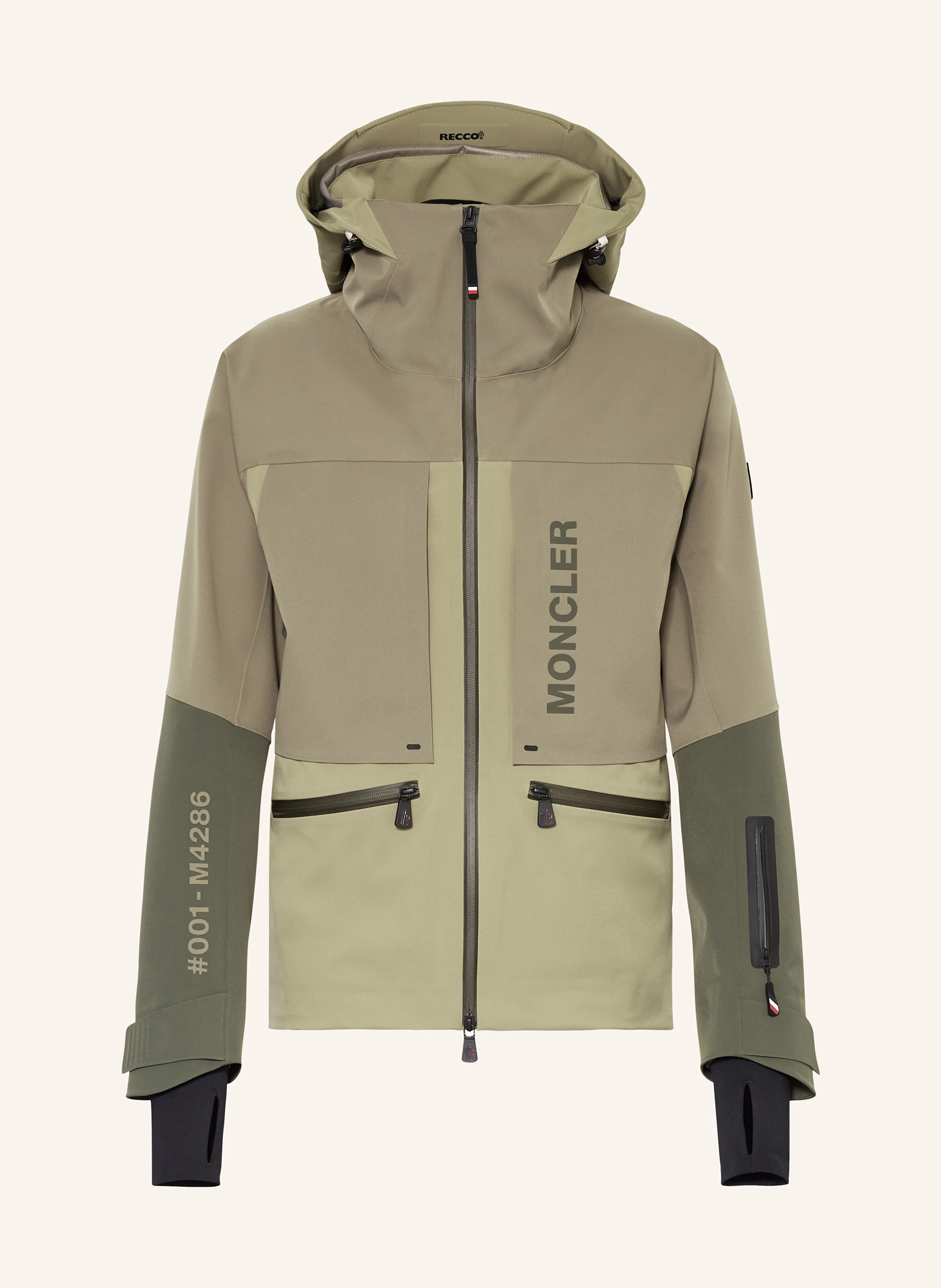 MONCLER GRENOBLE Hardshell-Skijacke FUSSEN in oliv / khaki