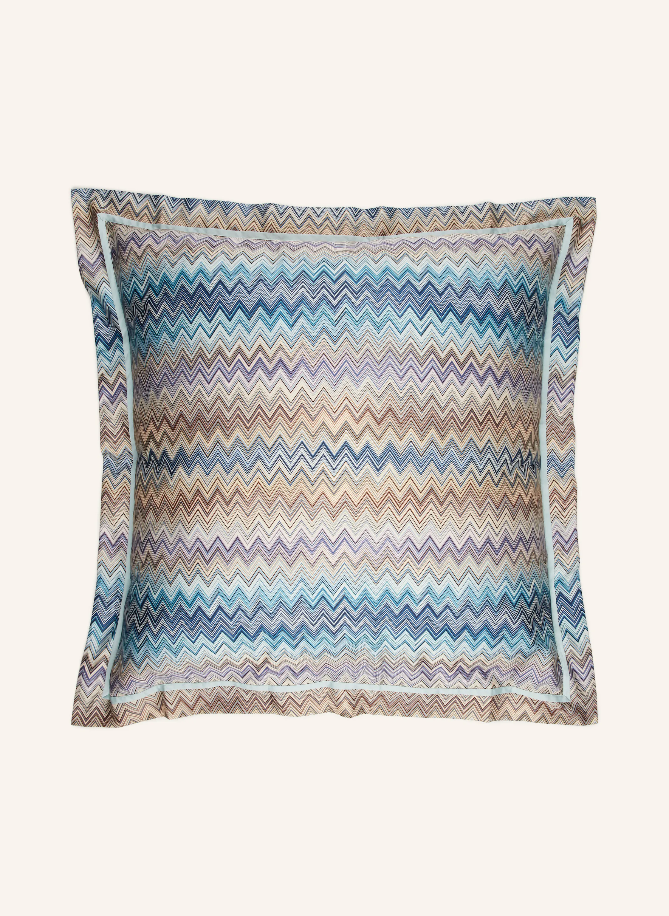 MISSONI Home Set of 2 pillowcases JOHN: BEIGE / BLUE / PURPLE