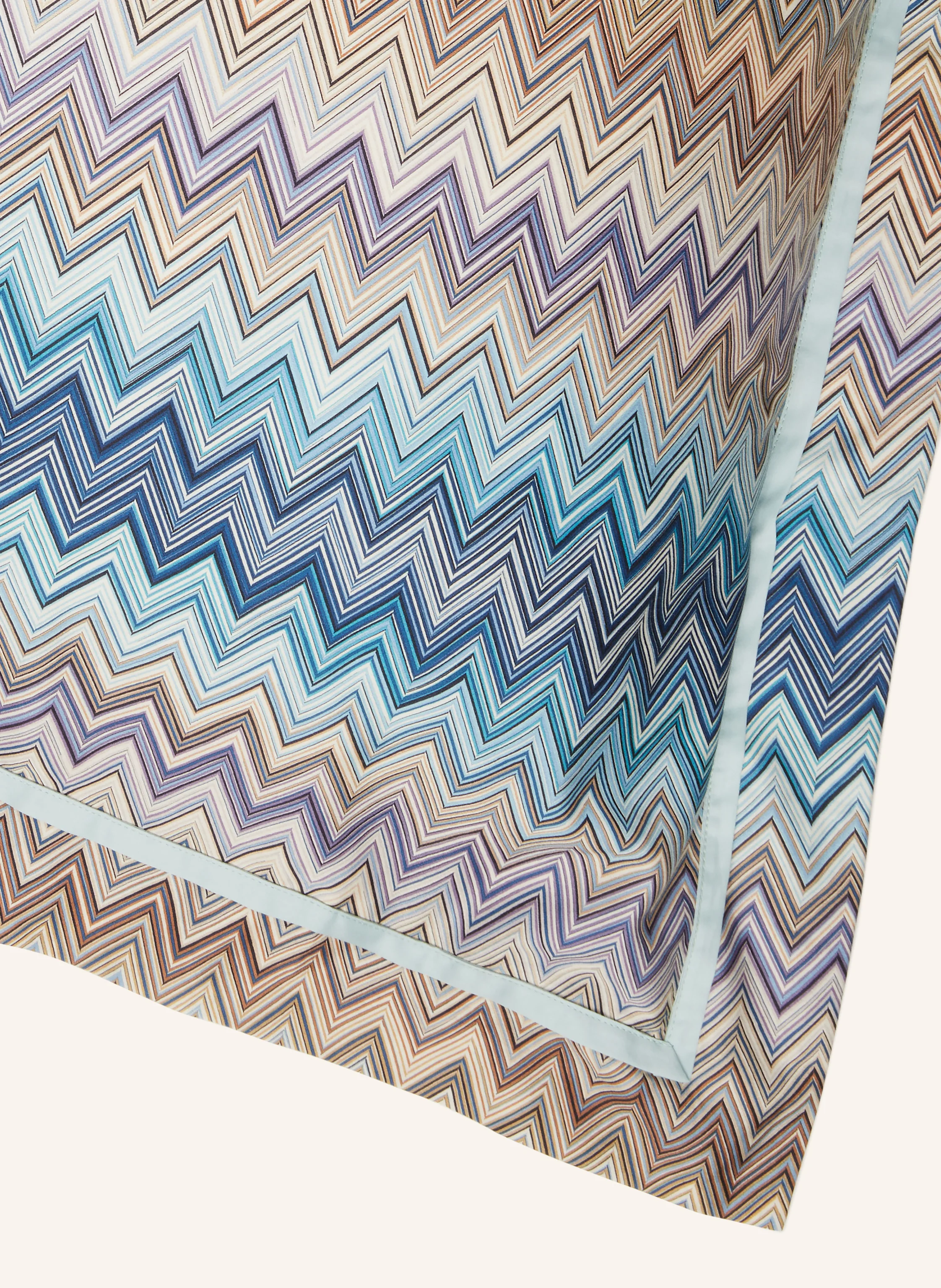 MISSONI Home Set of 2 pillowcases JOHN: BEIGE / BLUE / PURPLE