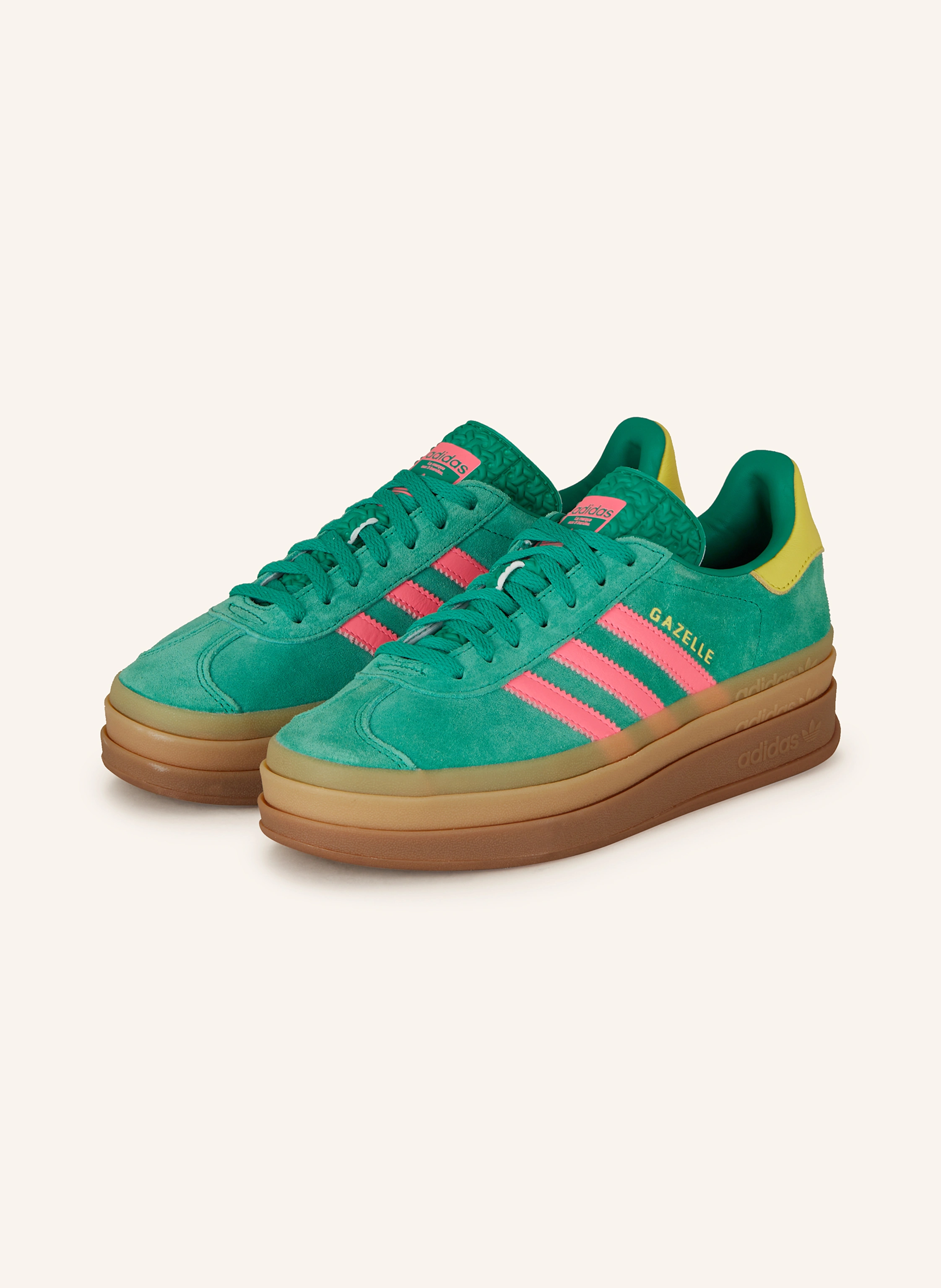 adidas gazelle silver green womens ADIDAS ORIGINALS Gazelle Indoor-Sneaker in Grün und Gelb für Damen und –  Pavidas main image 1