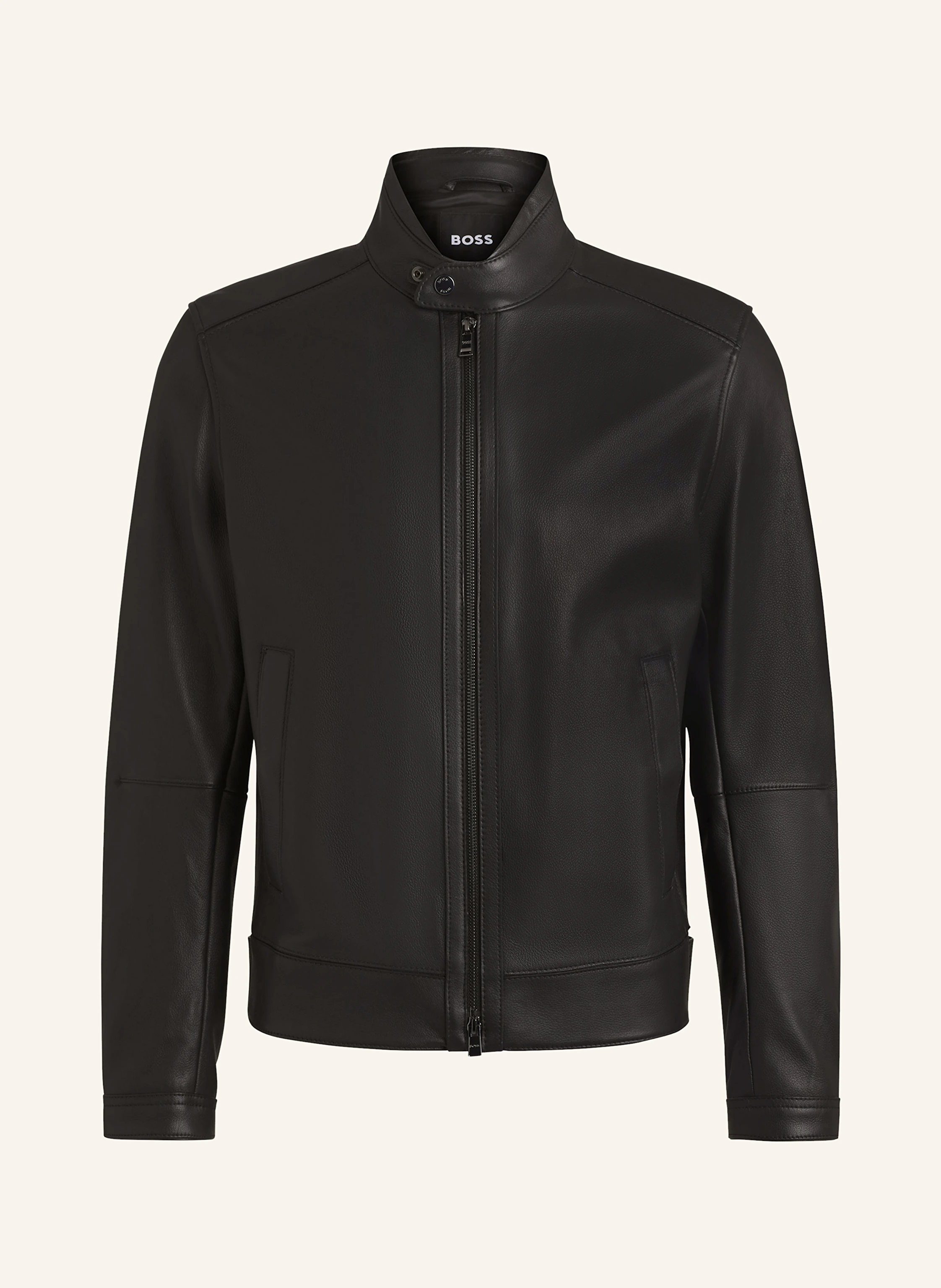 BOSS Lederjacke MANSELL in schwarz