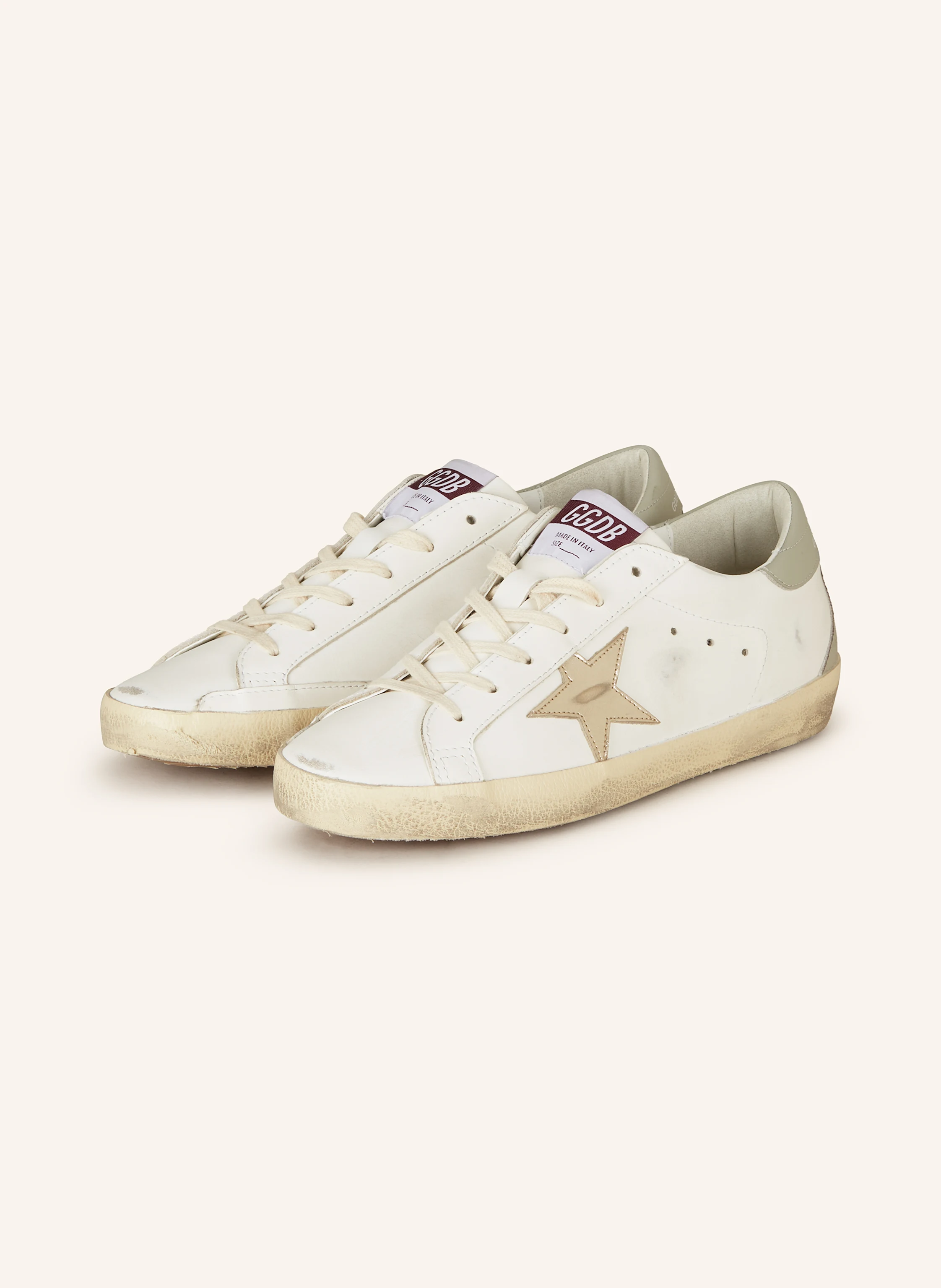 GOLDEN GOOSE Sneakers SUPER STAR in white/ gray