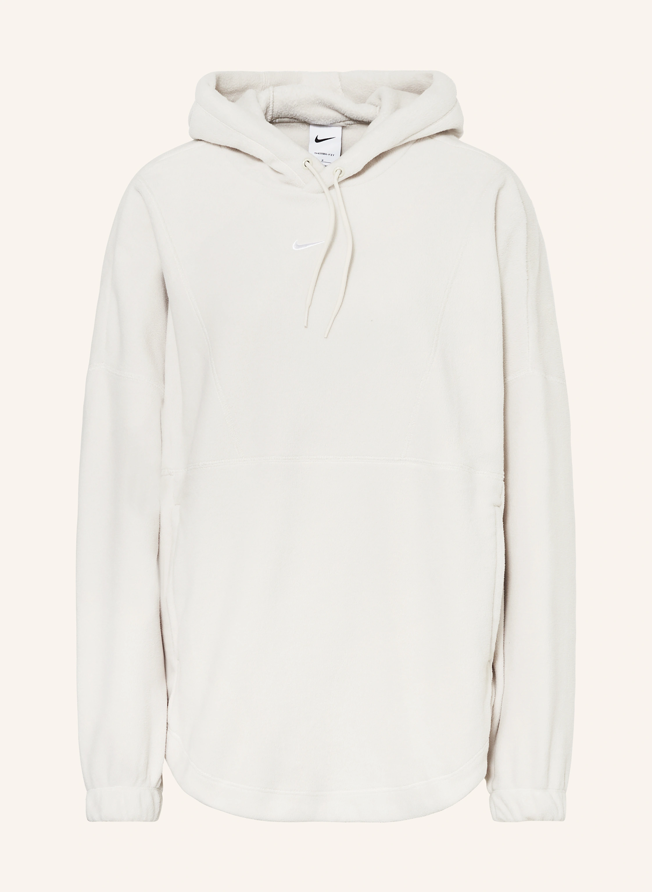 Nike ONE TECHFIT fleece hoodie in cream