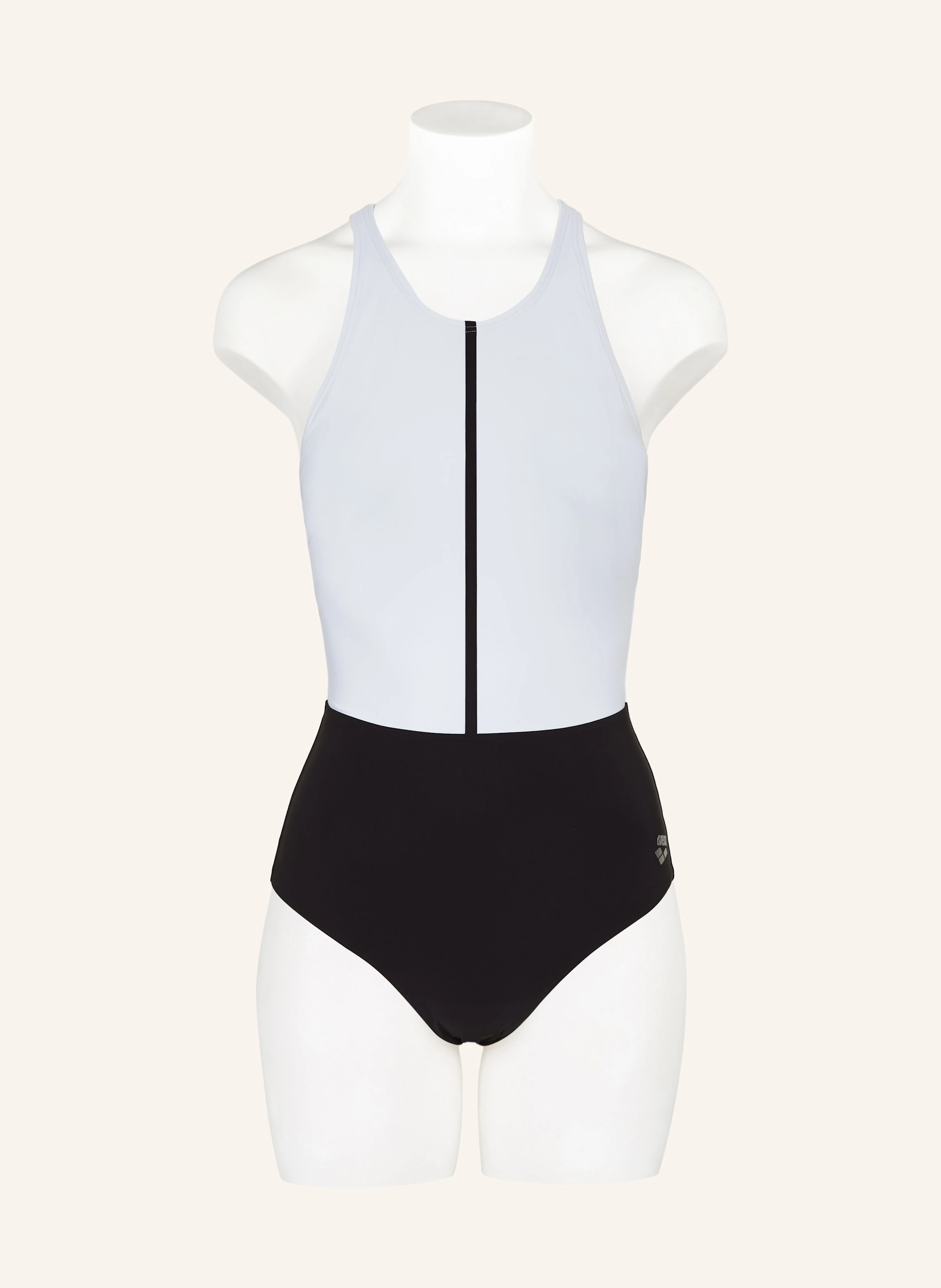 arena Shape swimsuit SILVIA with UV protection: BLACK / WHITE