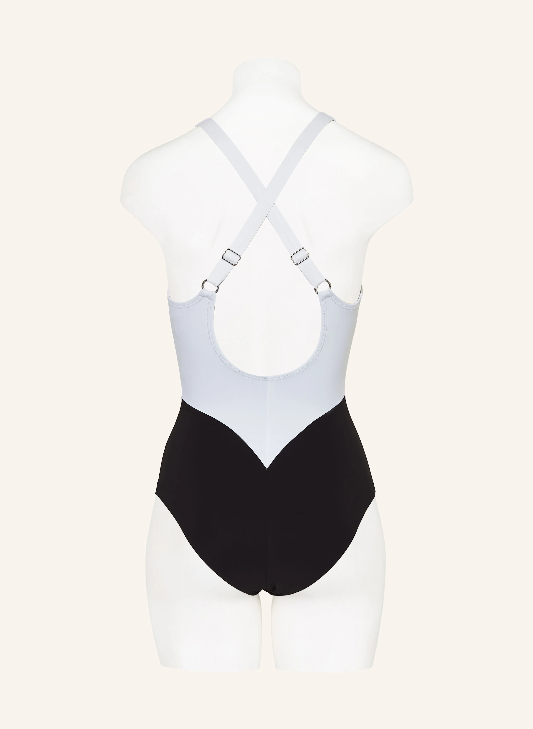 arena Shape swimsuit SILVIA with UV protection: BLACK / WHITE