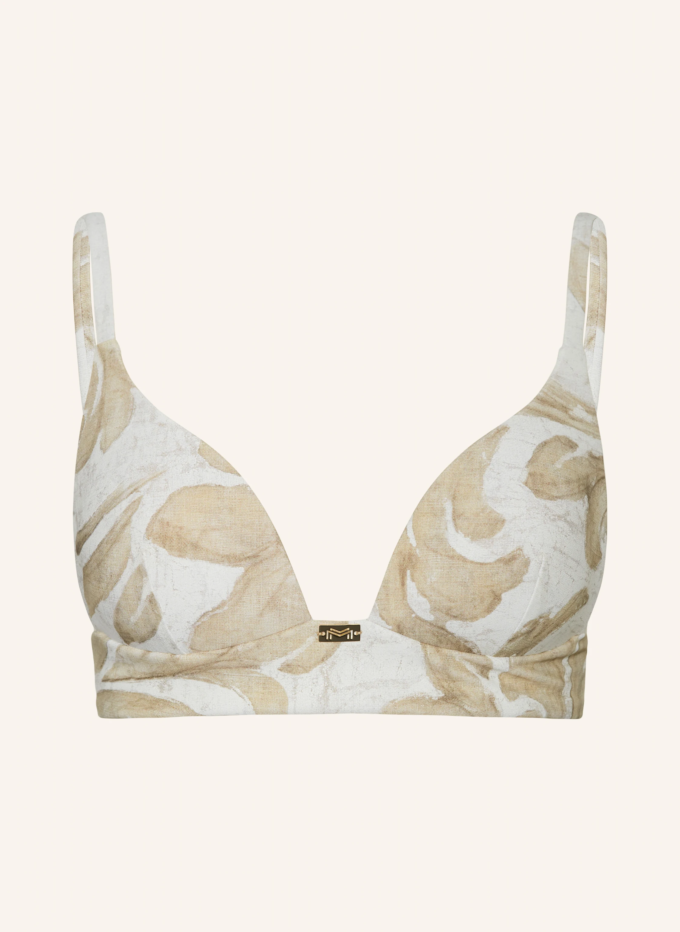 MARYAN MEHLHORN ORNATION underwired bikini top: CREAM / BEIGE