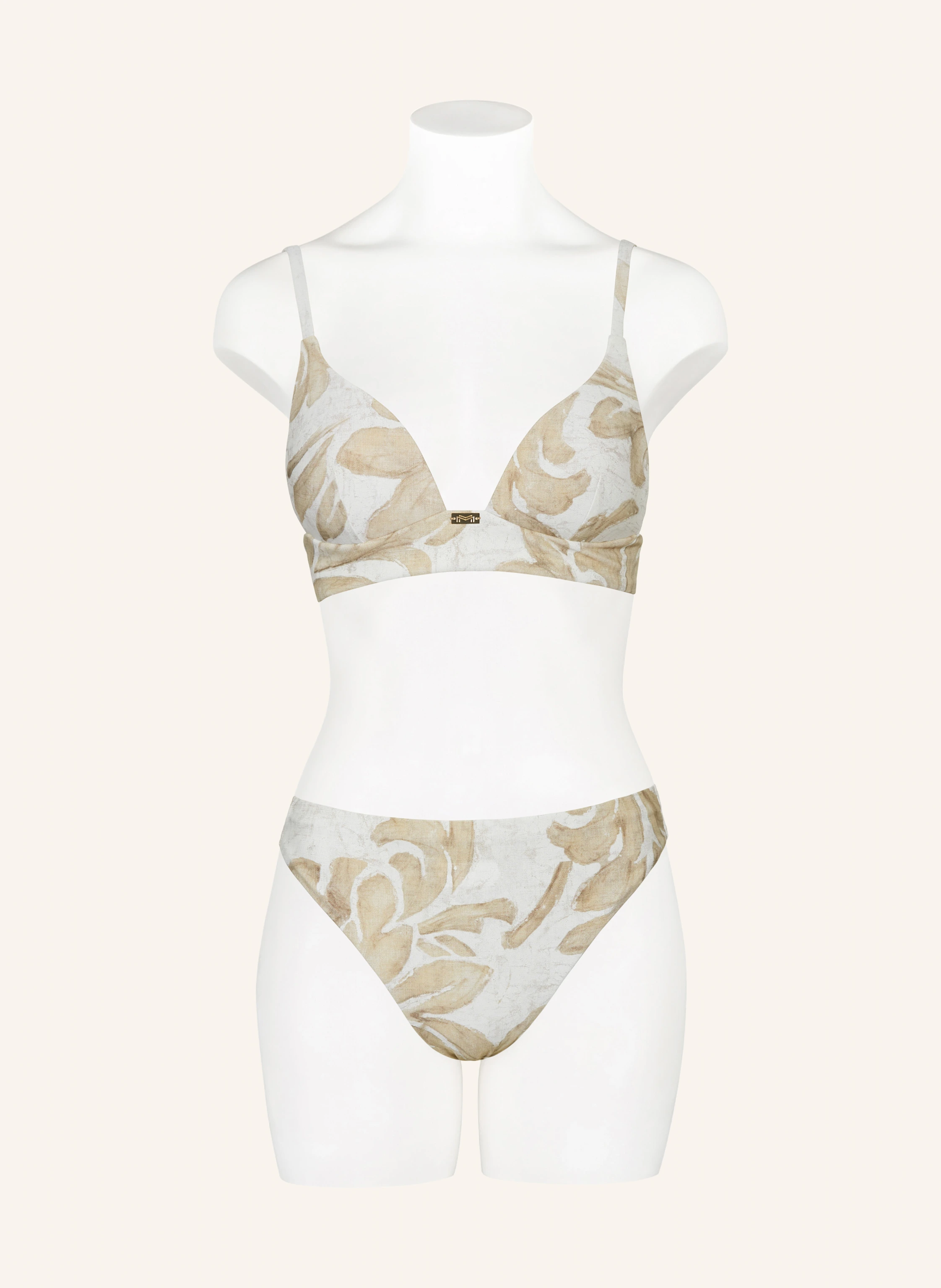 MARYAN MEHLHORN ORNATION underwired bikini top: CREAM / BEIGE