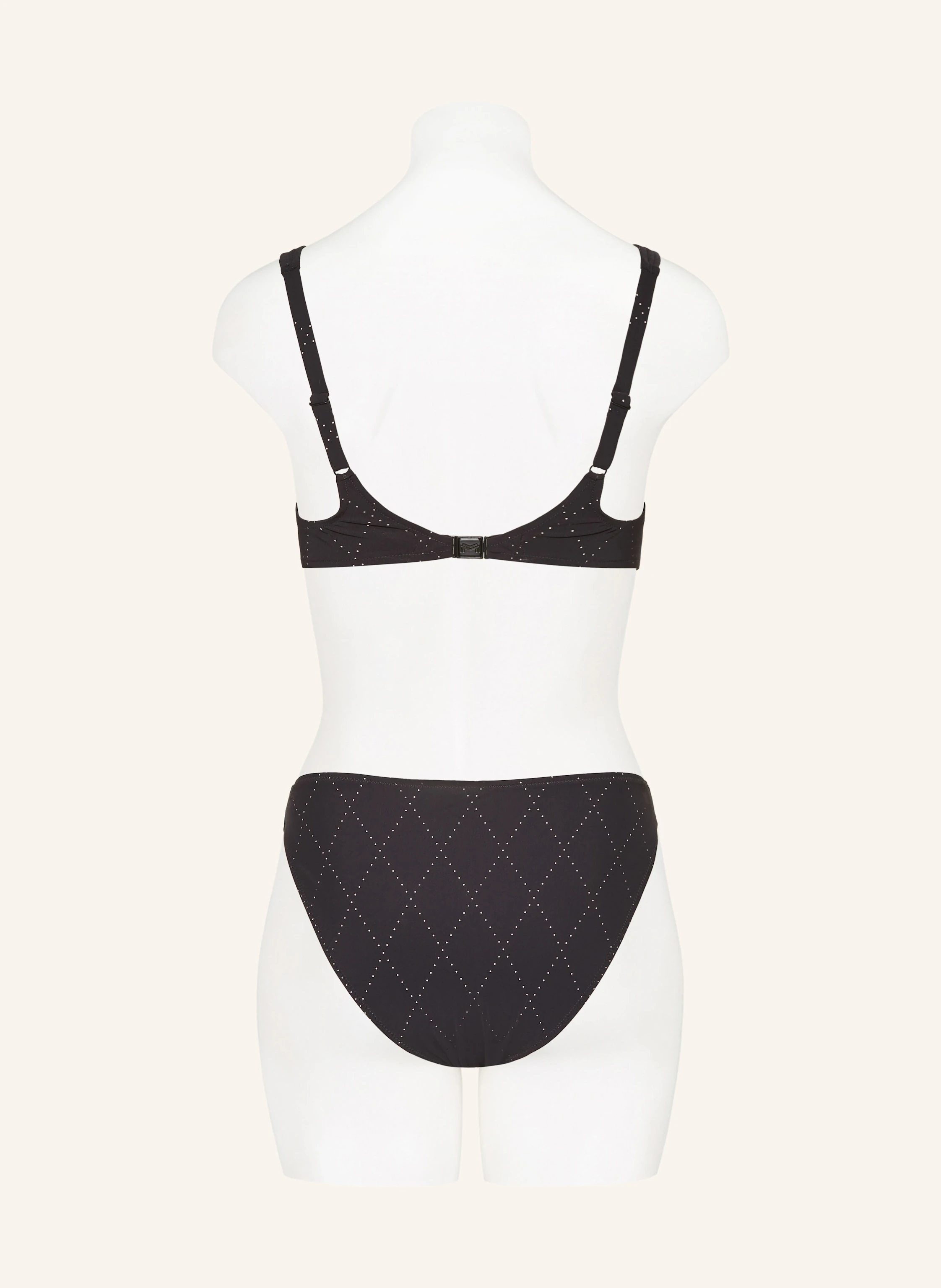 MARYAN MEHLHORN Top bikini cu bretele NOIRCRAFT: NEGRU