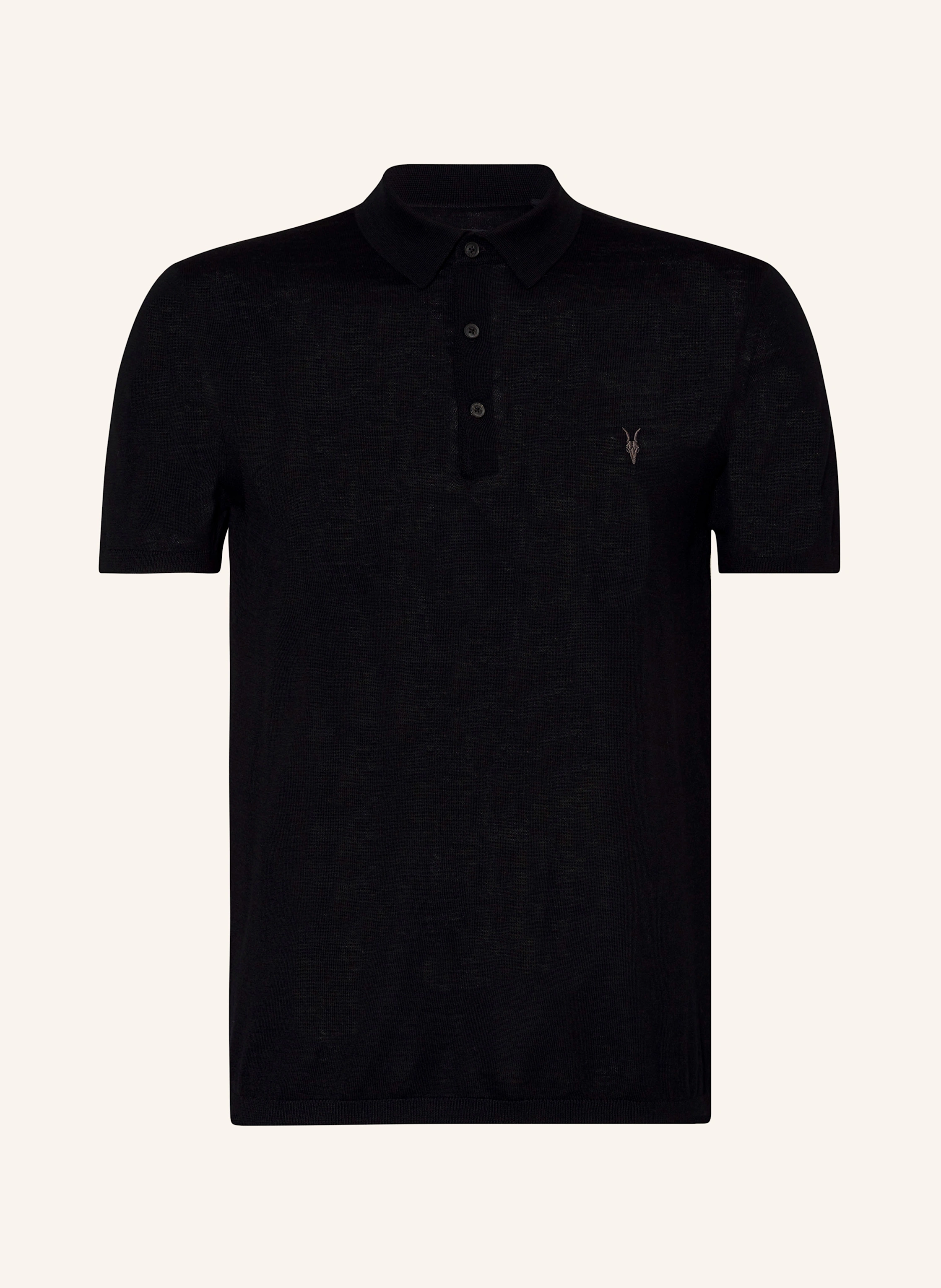 ALLSAINTS Knitted polo shirt MODE MERINO made from merino wool in
